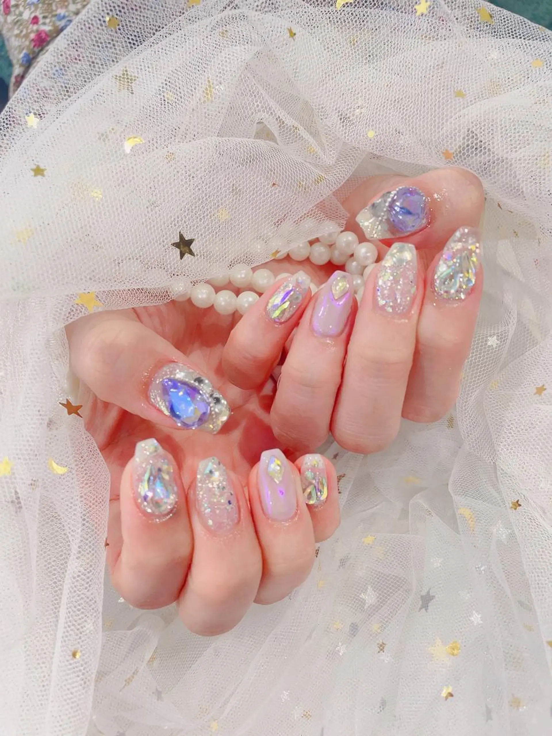 ミディアム ネイル ハンドネイル cho nailのネイルデザイン