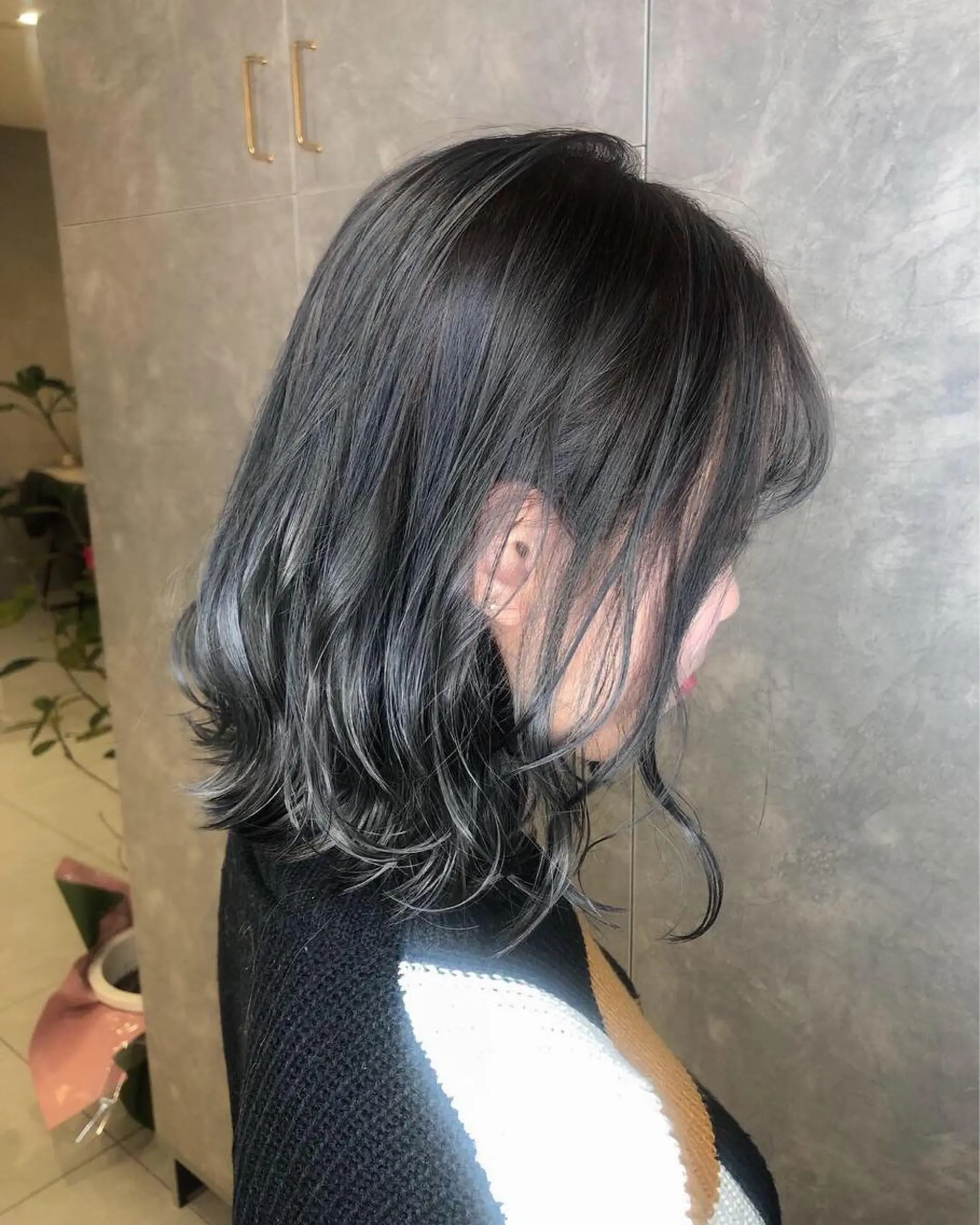 ミディアム カラー ヘアアレンジ グレージュ カット ヘアカラー トリートメント 川田流輝 艶髪カラー/髪質改善のヘアスタイル