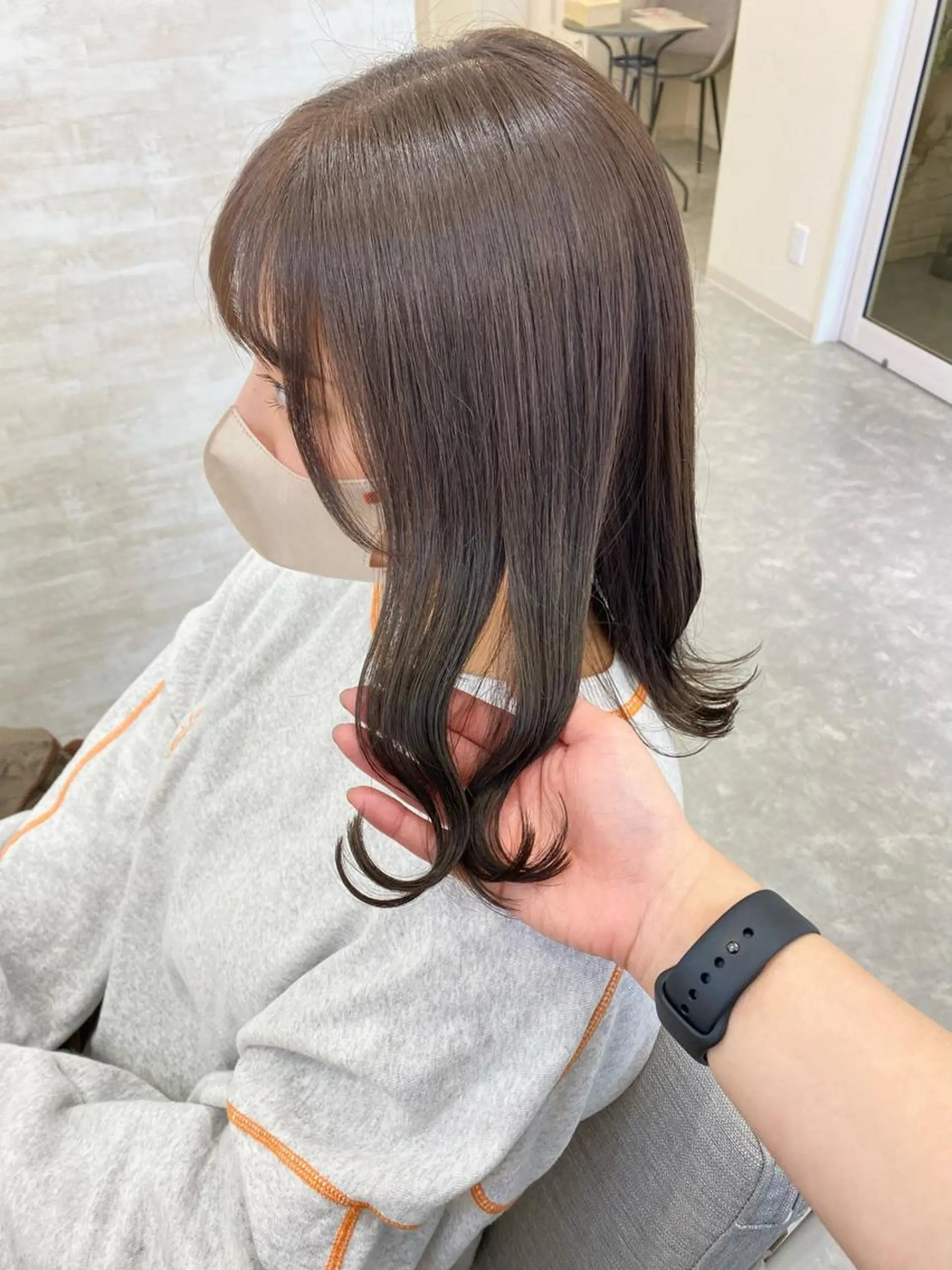 ミディアム カット ヘアカラー トリートメント 髪質改善&ヘアケア 永山若奈のヘアスタイル