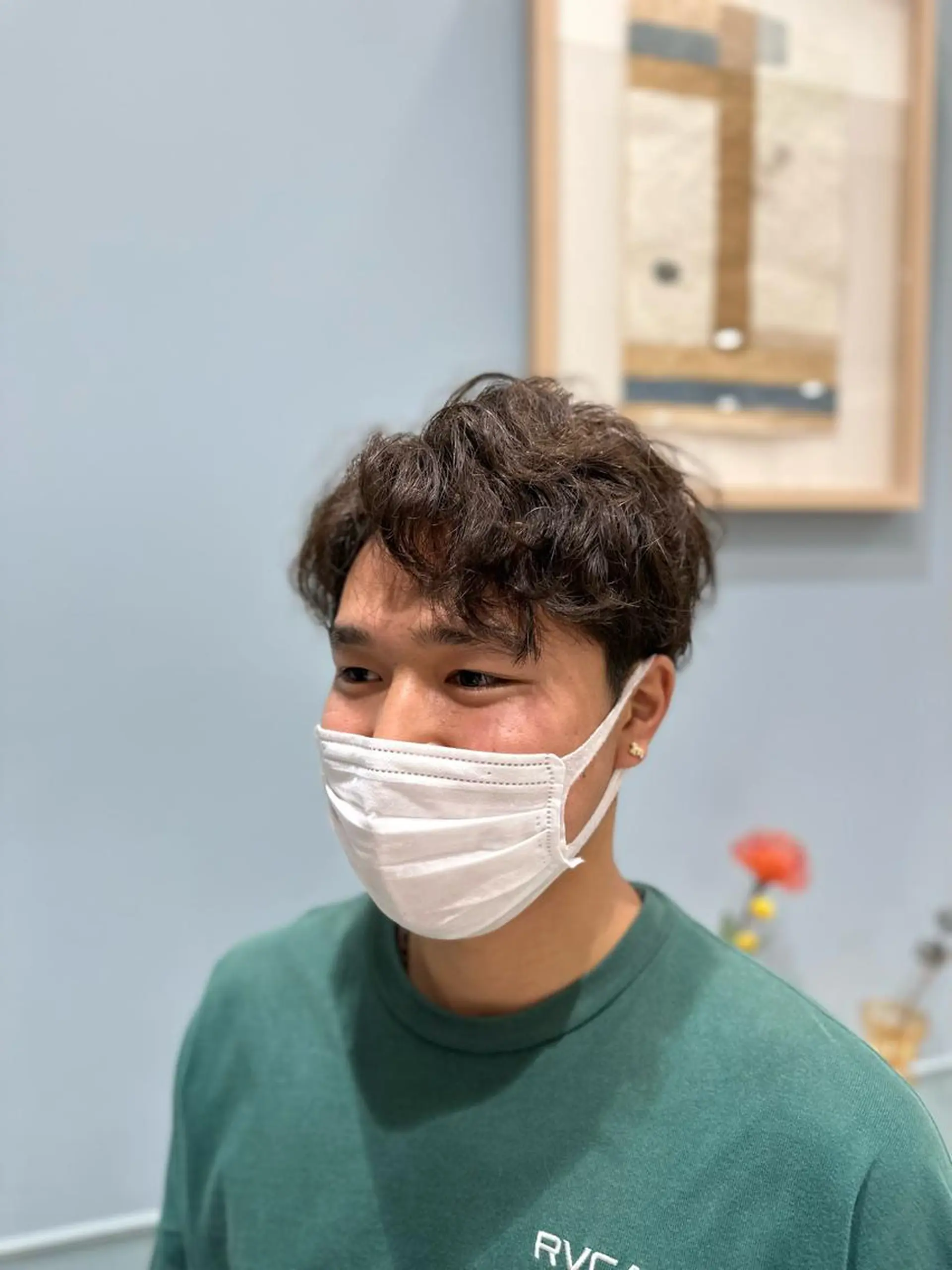 ショート パーマ メンズ メンズパーマ LICO HAIR＆RELAXATION 名駅店所属・メンズ特化美容師/ パーマ/波巻き/陸翔のヘアスタイル