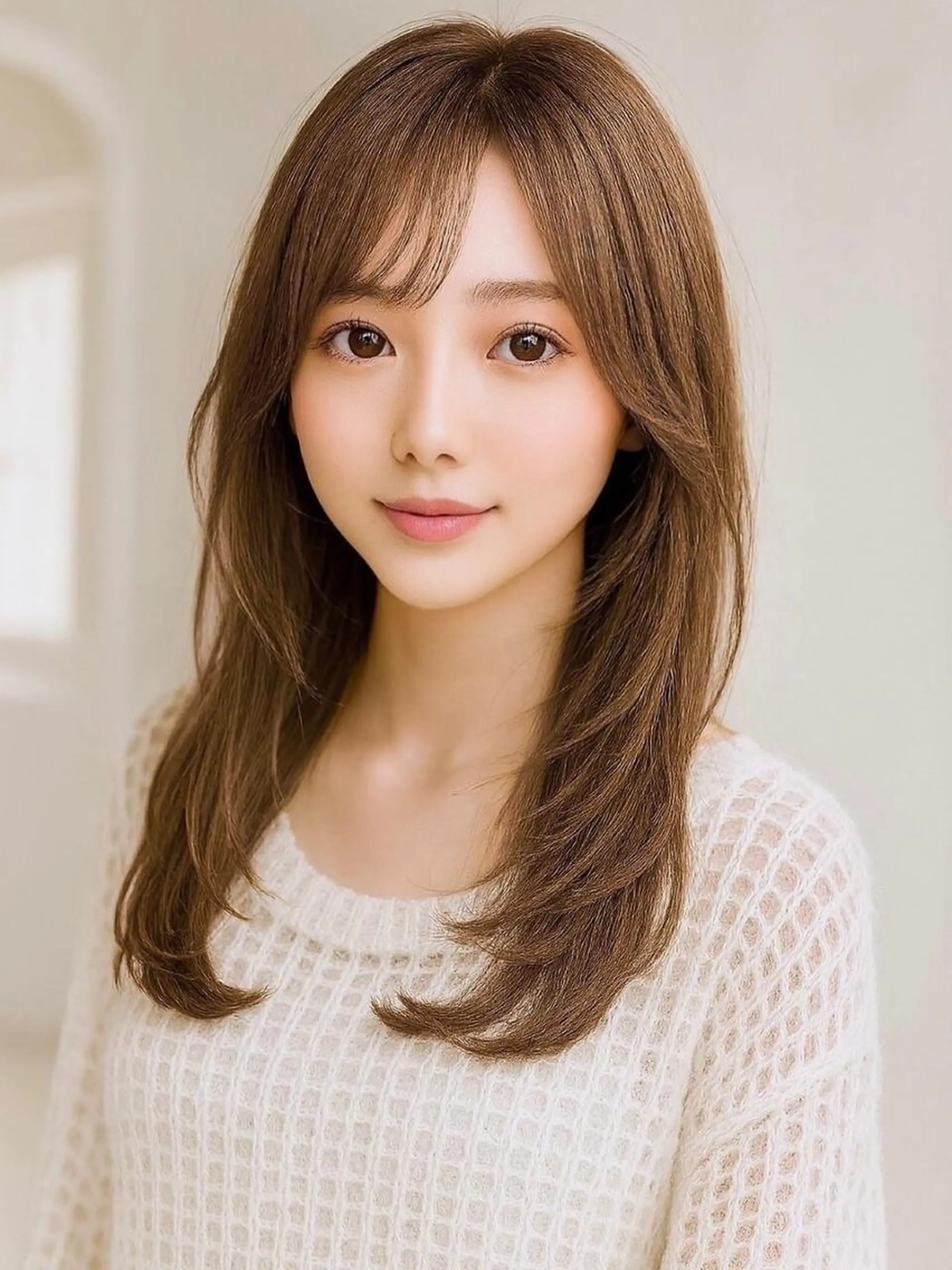 ロング カラー 骨格補正似合わせ カット阿部建のヘアスタイル