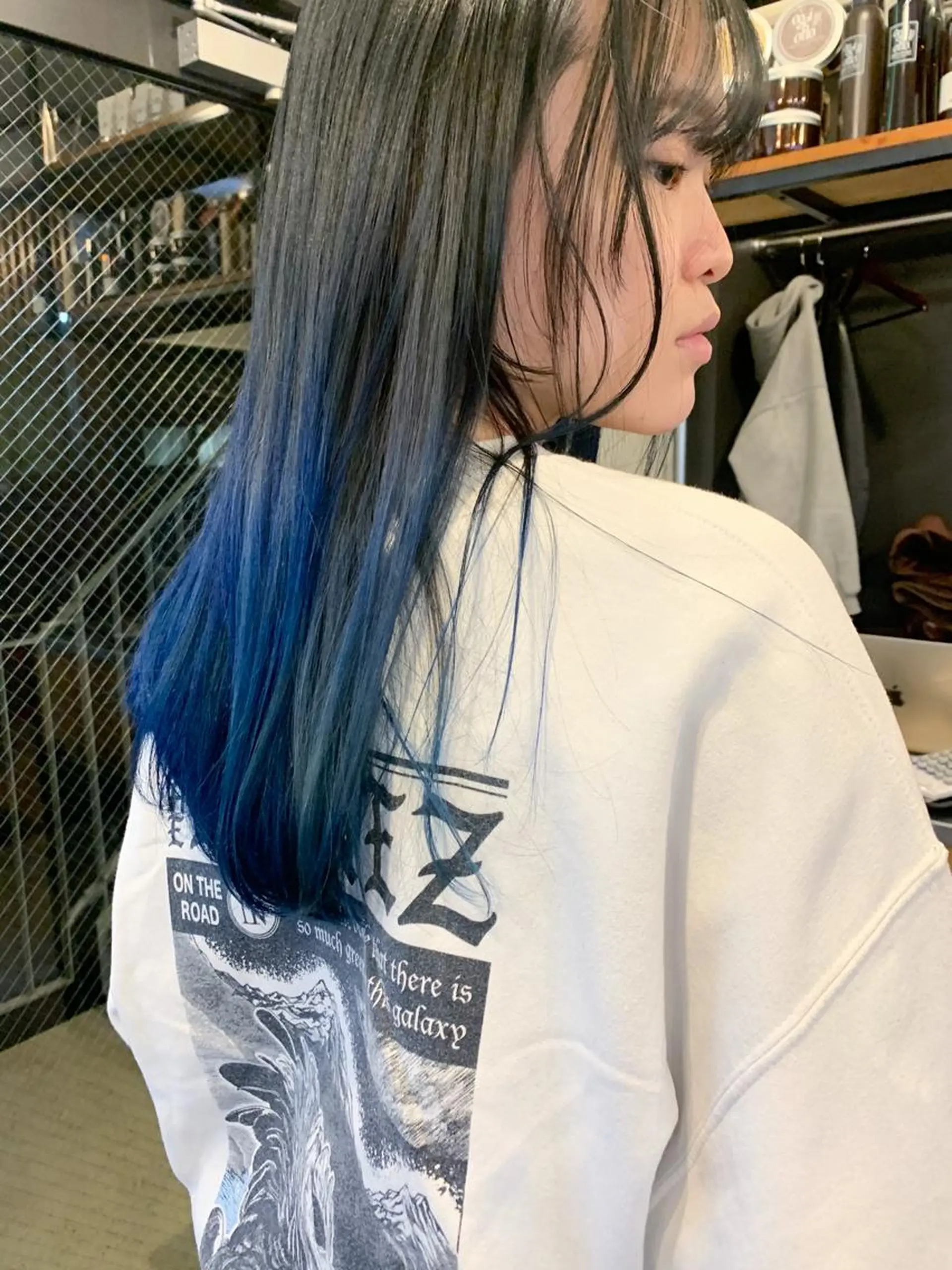 ロング カラー アクアカラー トリートメント 柔らかブラウン/顔周 りレイヤー♡ユウシのヘアスタイル