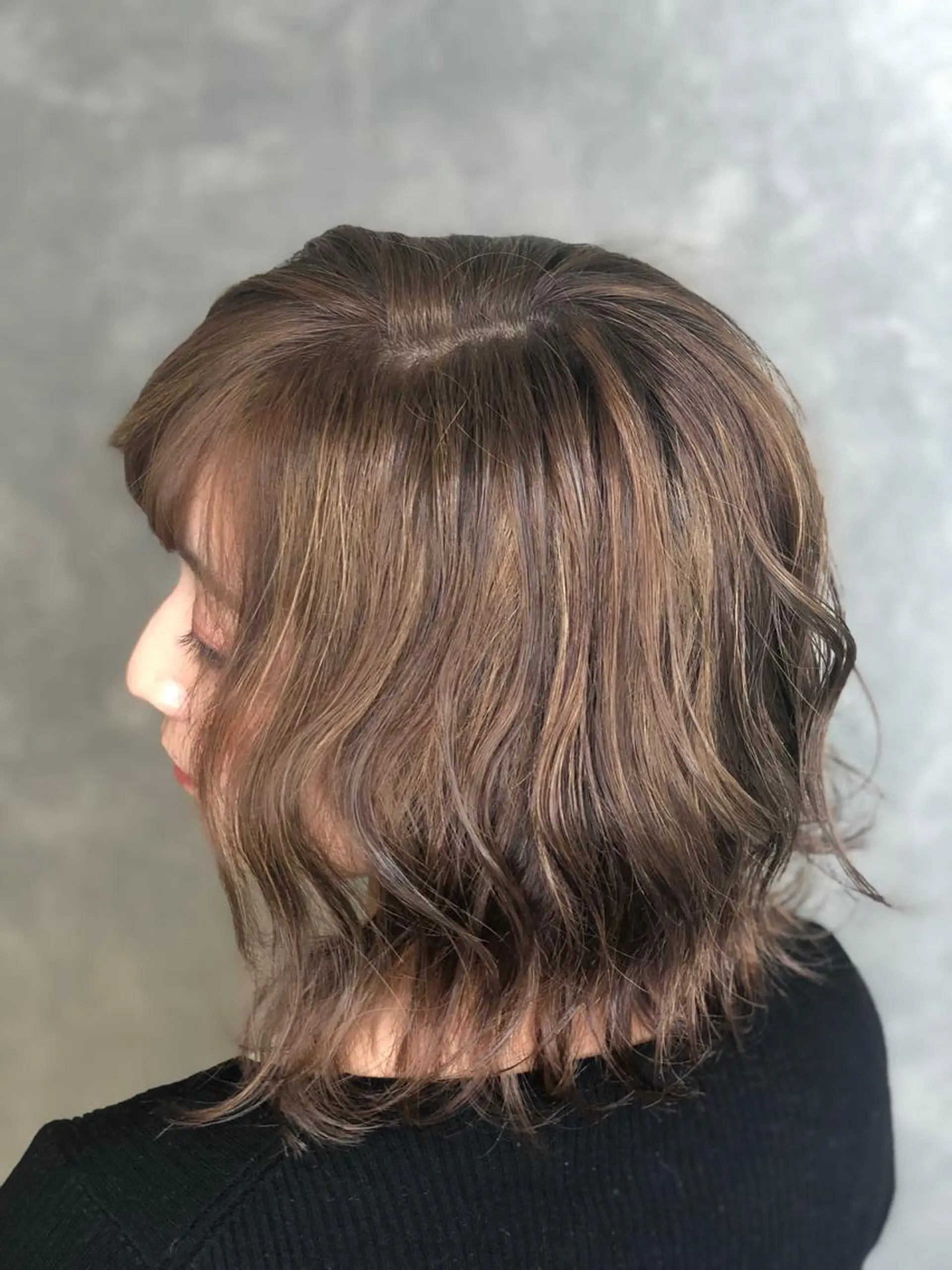ミディアム カラー ヘアアレンジ 渡辺　亮/ ハイライト/髪質改善のヘアスタイル