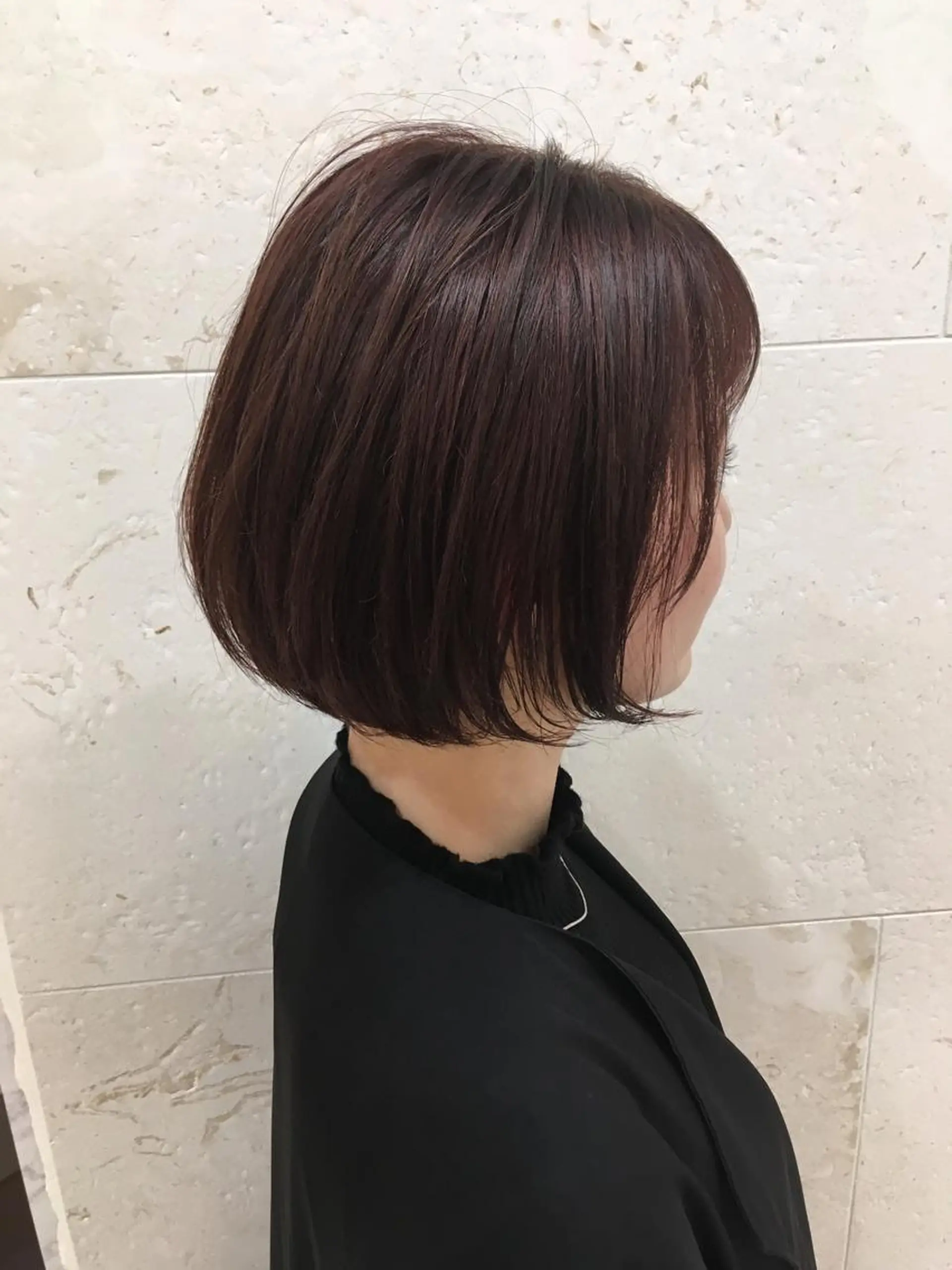 ショート カラー ブリーチ ブラウンカラー カシス 斉藤 貴也のヘアスタイル