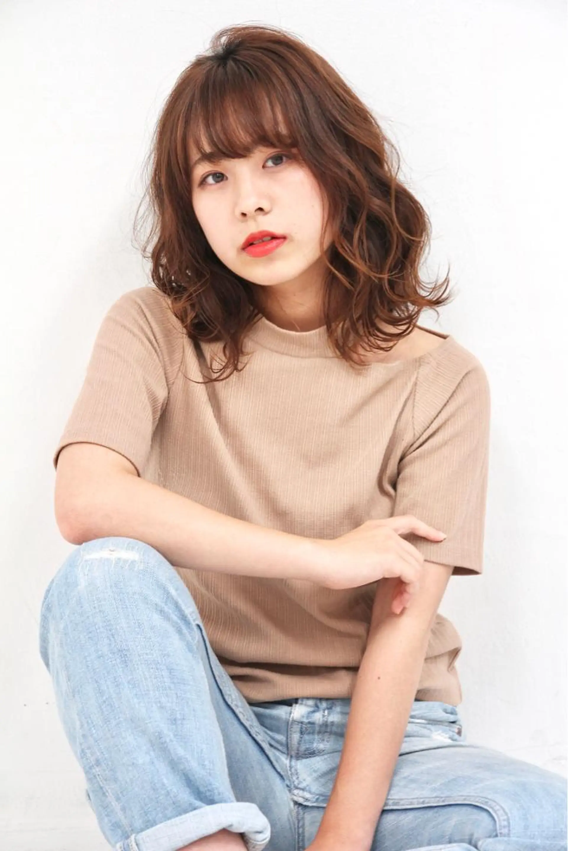 ミディアム 長江 諒のヘアスタイル