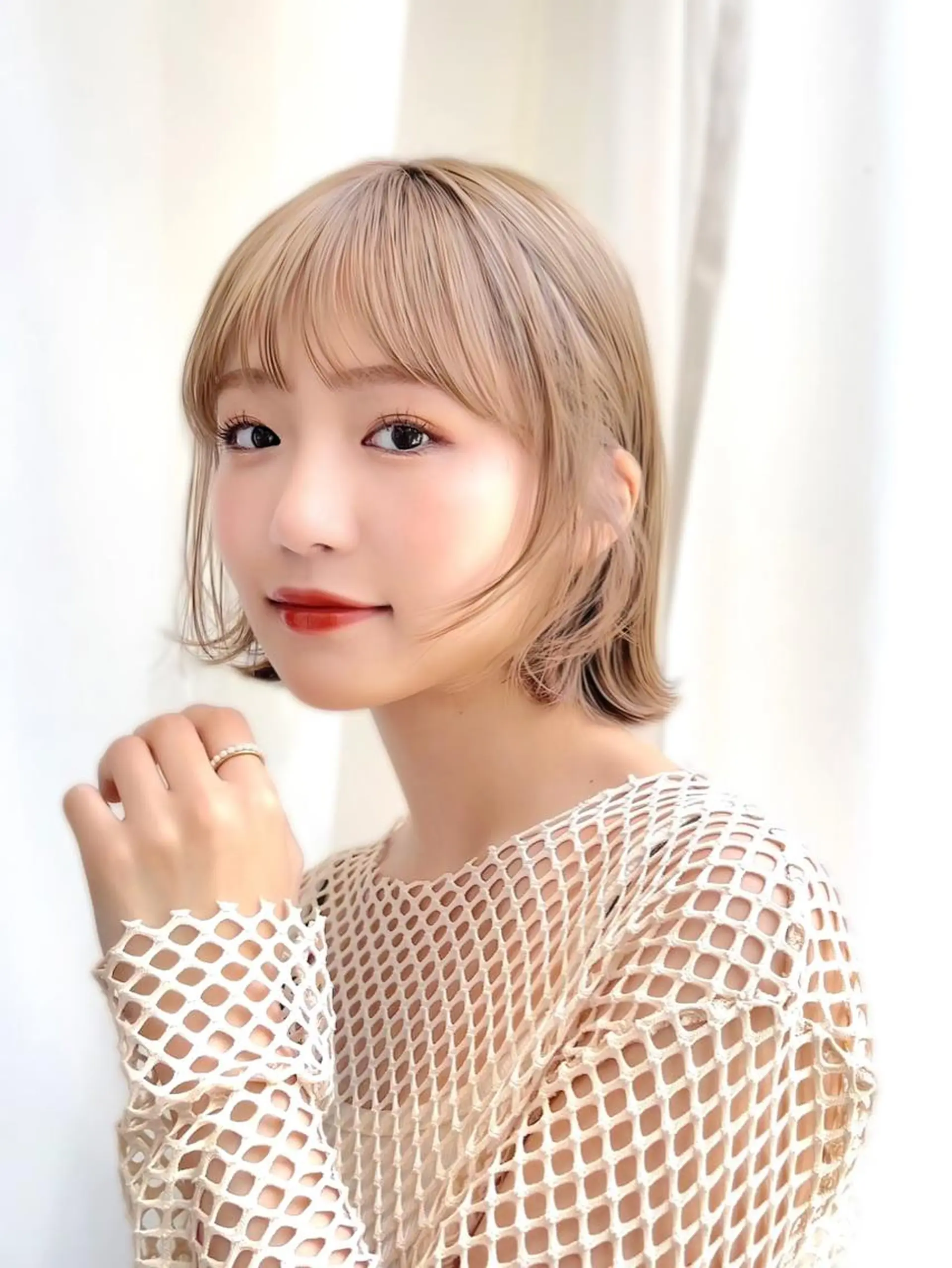 ショート カラー パーマ ヘアアレンジ ベージュカラー ブリーチ ケアブリーチ 透明感カラー ダブルカラー レイヤーカット/ボブ /縮毛矯正✨大輝のヘアスタイル