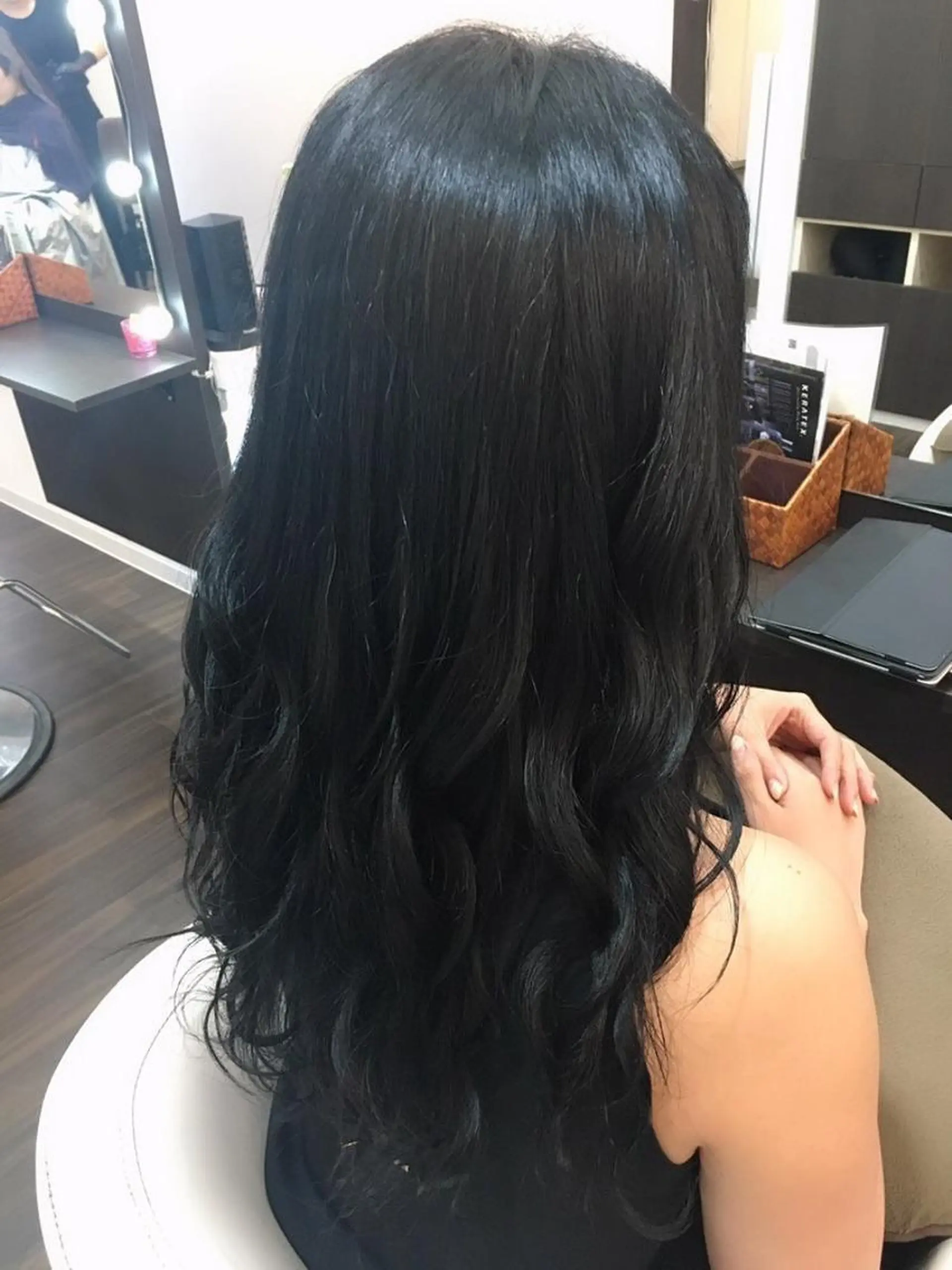 ロング カラー 黒髪 ブルーカラー ブルーブラック 髪質改善 髪質改善FORMA 💫S.Katohのヘアスタイル