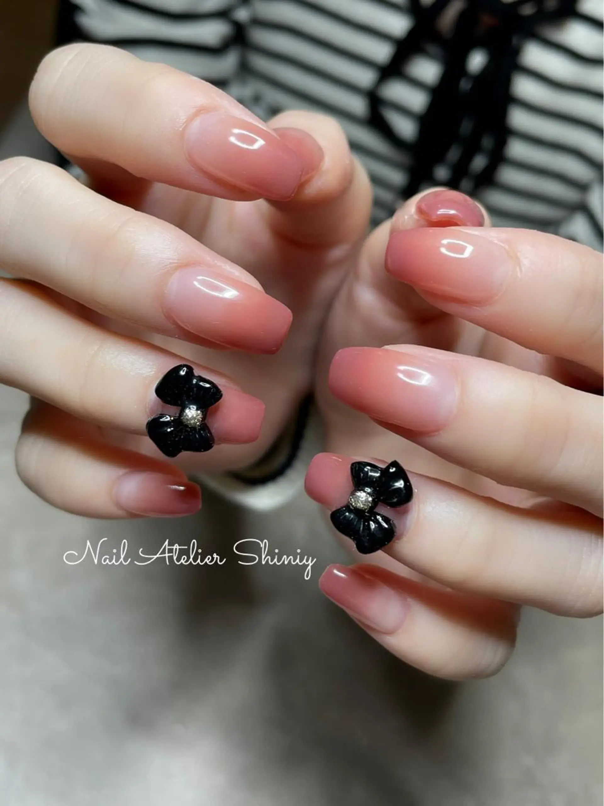 ネイル リボン ネイル＆脱毛サロン ユイカのネイルデザイン