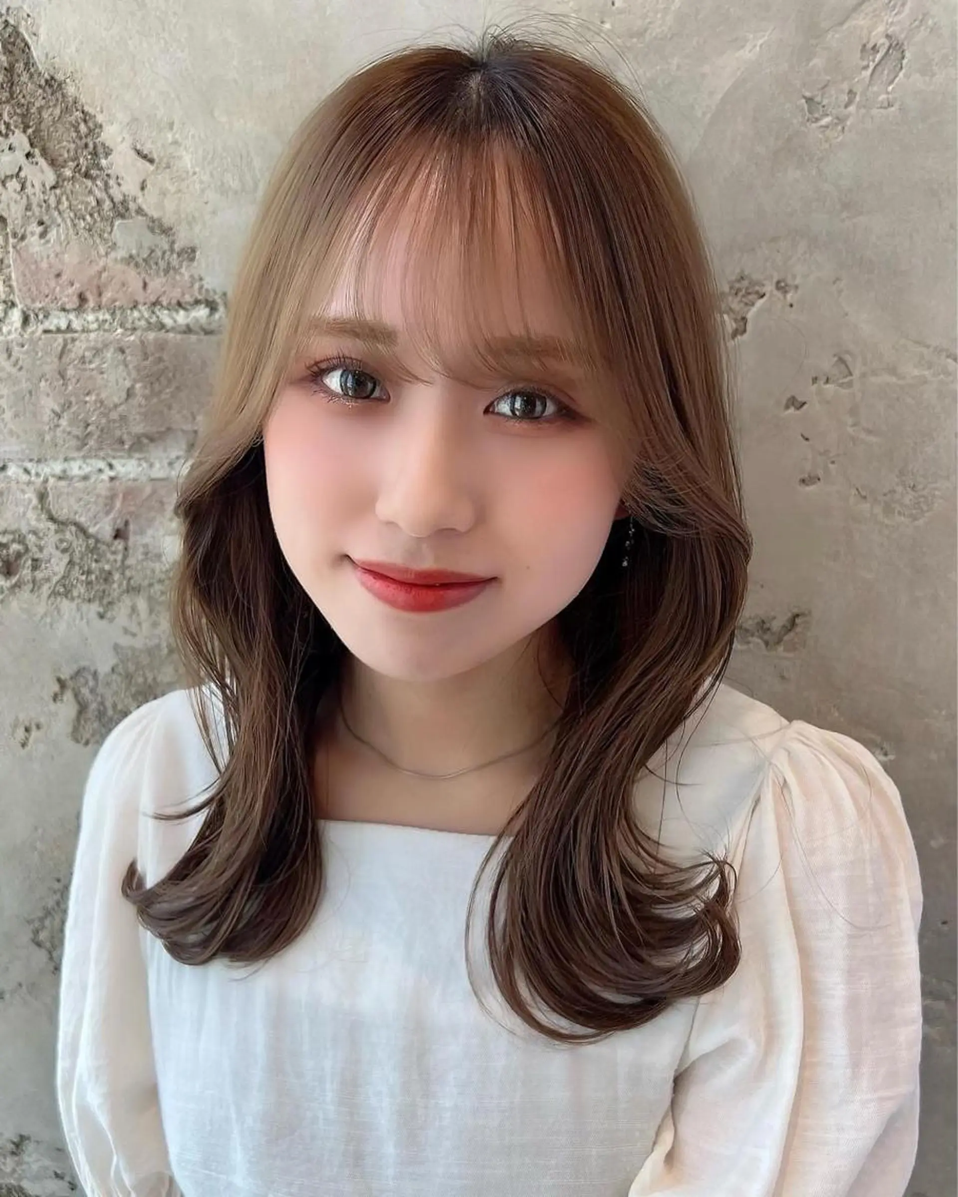 セミロング くびれヘア 髪質改善 縮毛矯正 カット ヘアカラー トリートメント 🧡くびれヘア/前髪 顔周り🧡久原結衣のヘアスタイル