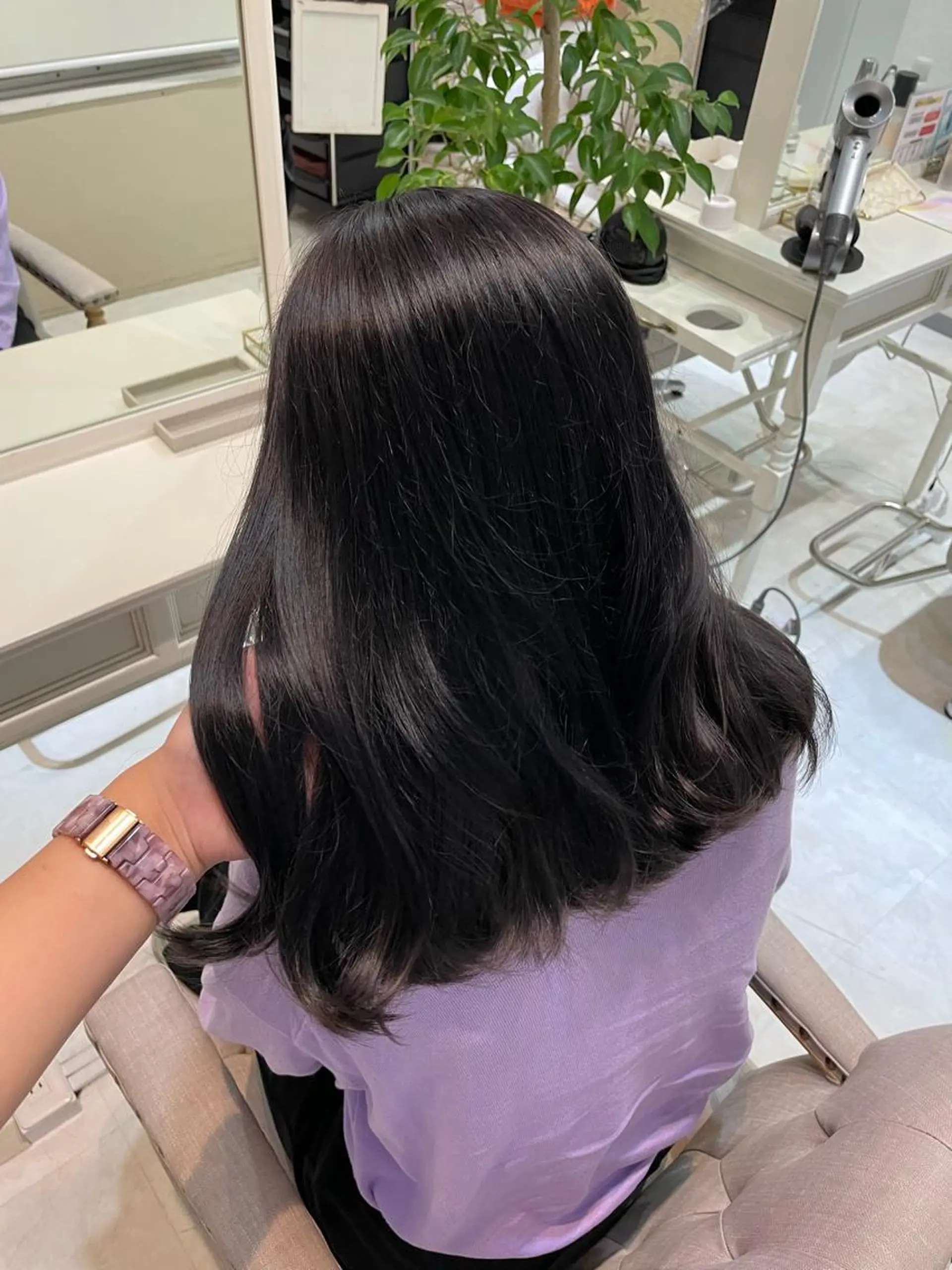 ロング カラー ラベンダーカラー ヘアカラー 似合わせカラー 梅田 ayanaのヘアスタイル