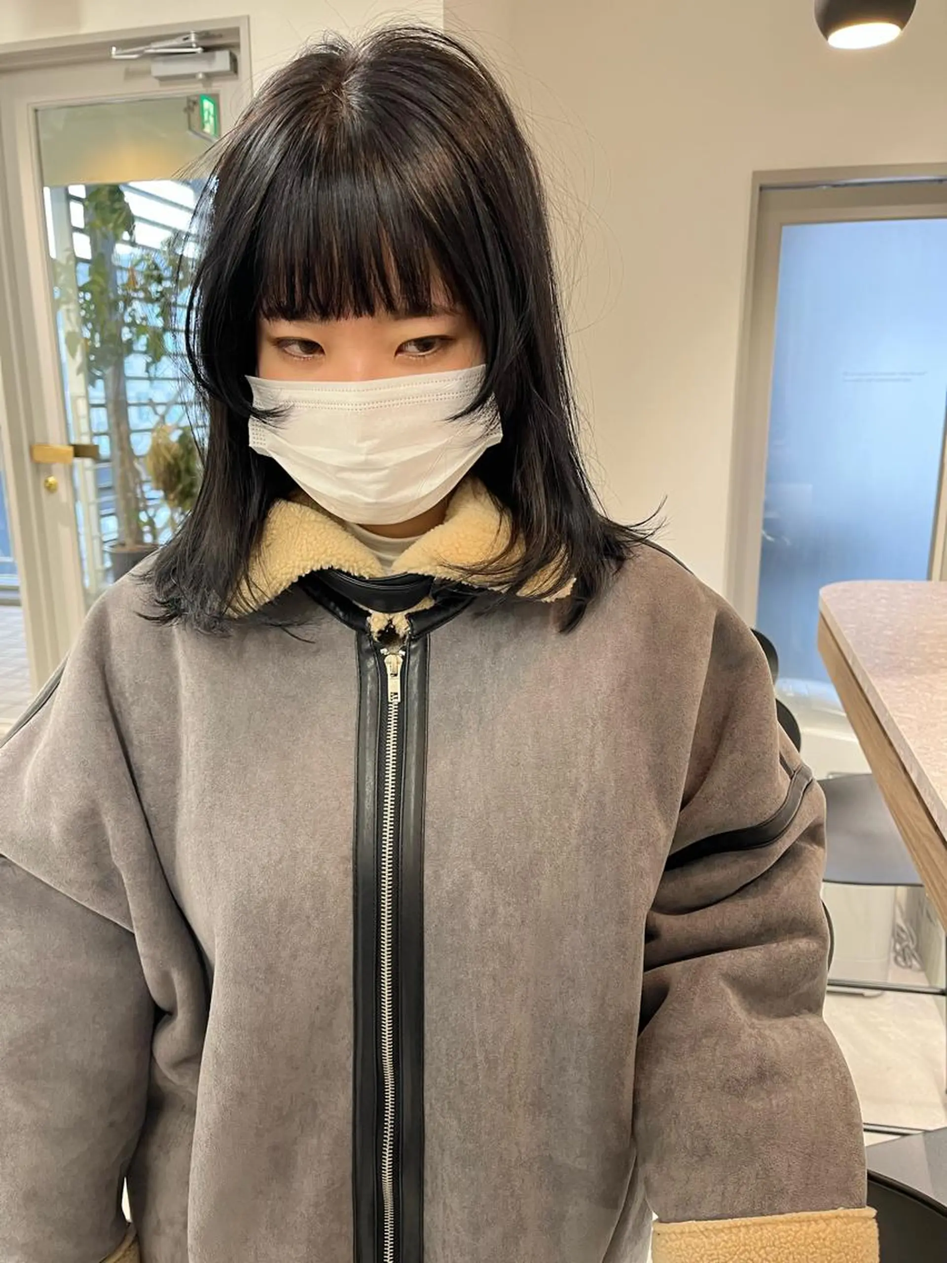 ミディアム カラー ヘアアレンジ umu.［韓国ヘア /レイヤーカット］のヘアスタイル