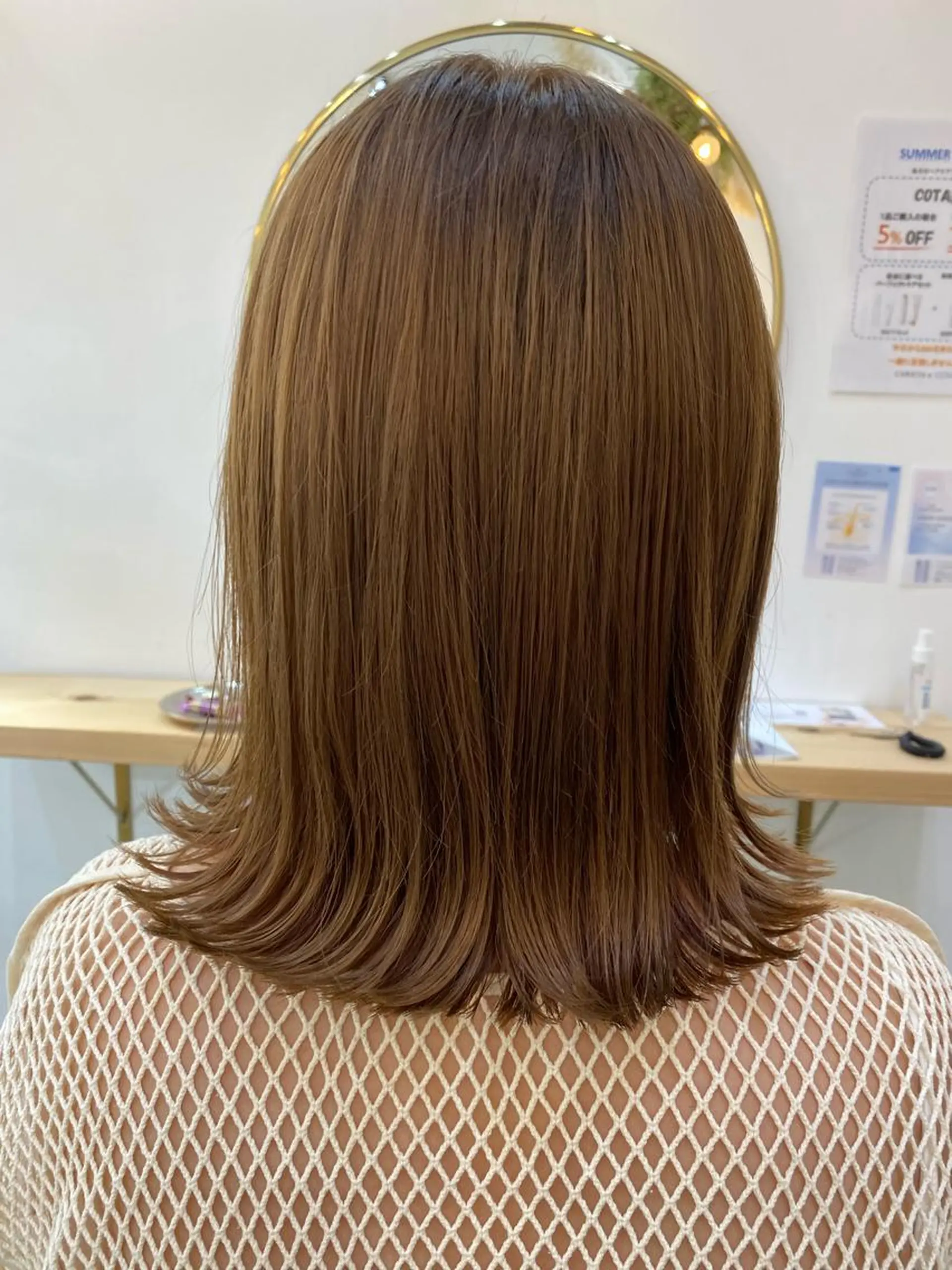 セミロング カラー 外ハネヘア カット ヘアカラー トリートメント ヘッドスパ CARICIA🌱 masaeのヘアスタイル