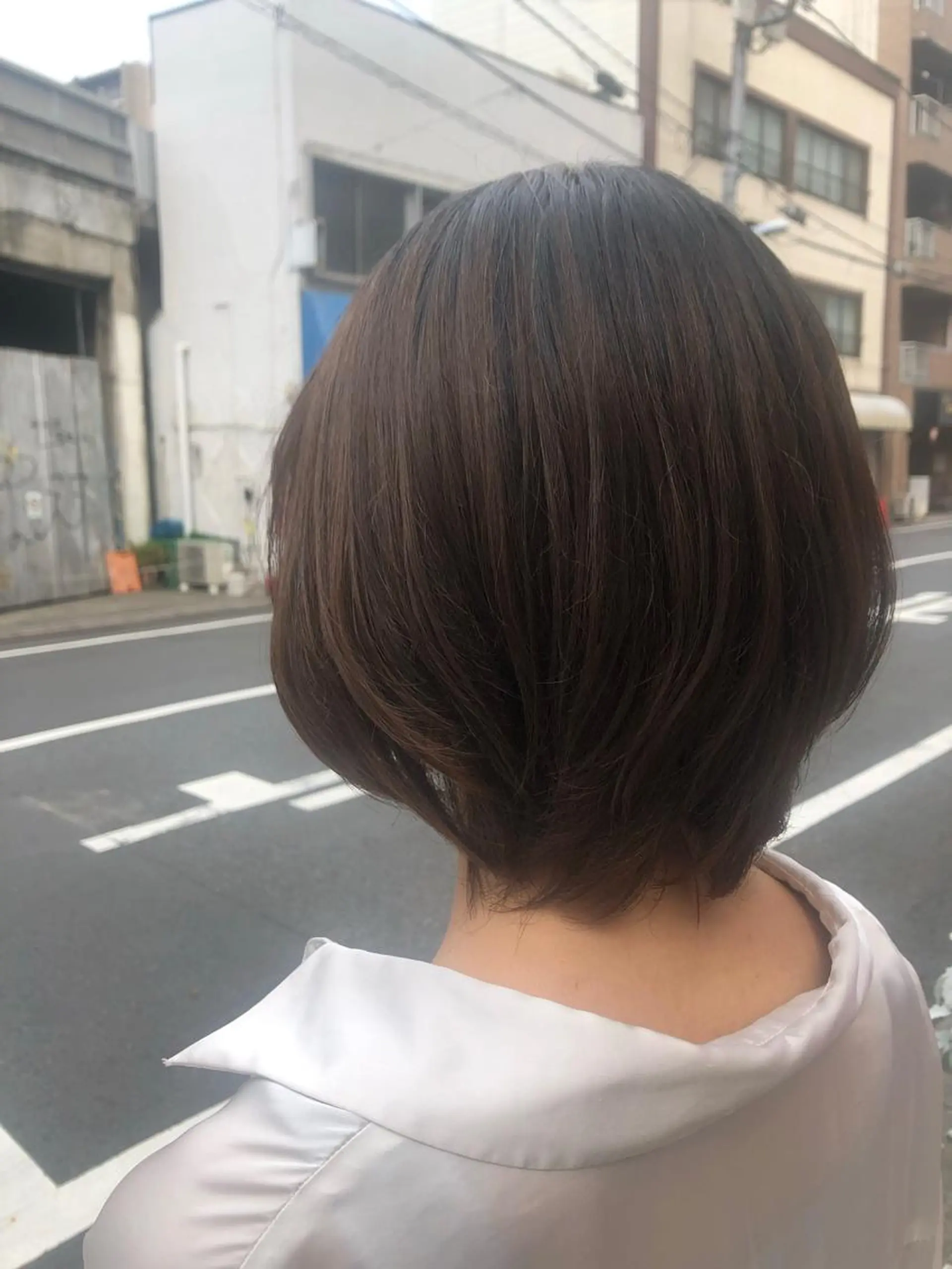 ミディアム ショートボブ ボブ 伸ばしかけ ルシードスタイルクリザンテーム所属・メンズパーマ、カラー 大募集村上莉奈のヘアスタイル