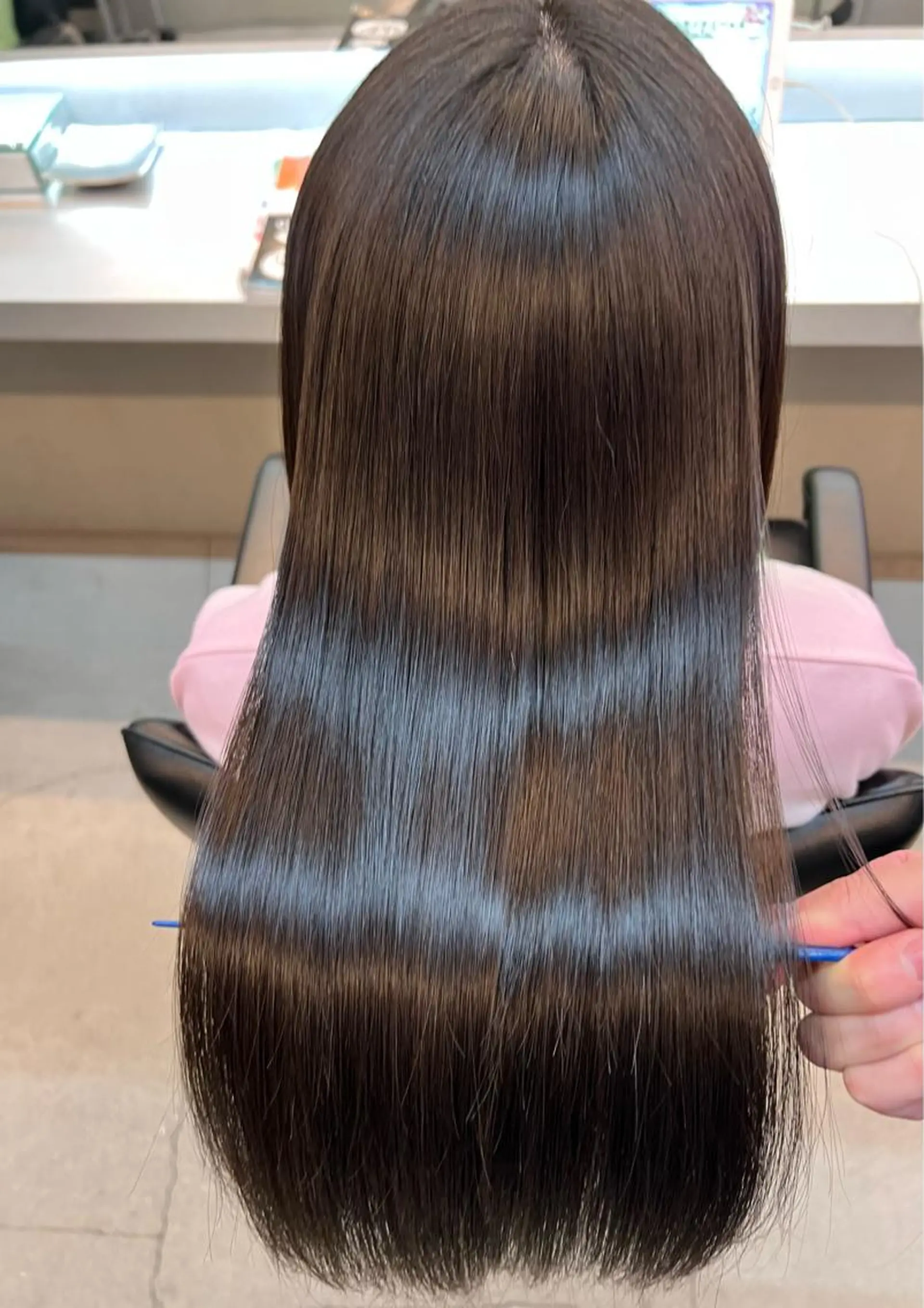 ロング 縮毛矯正 トリートメント 乾かすだけでサラ艶に /髪質改善西村涼太のヘアスタイル