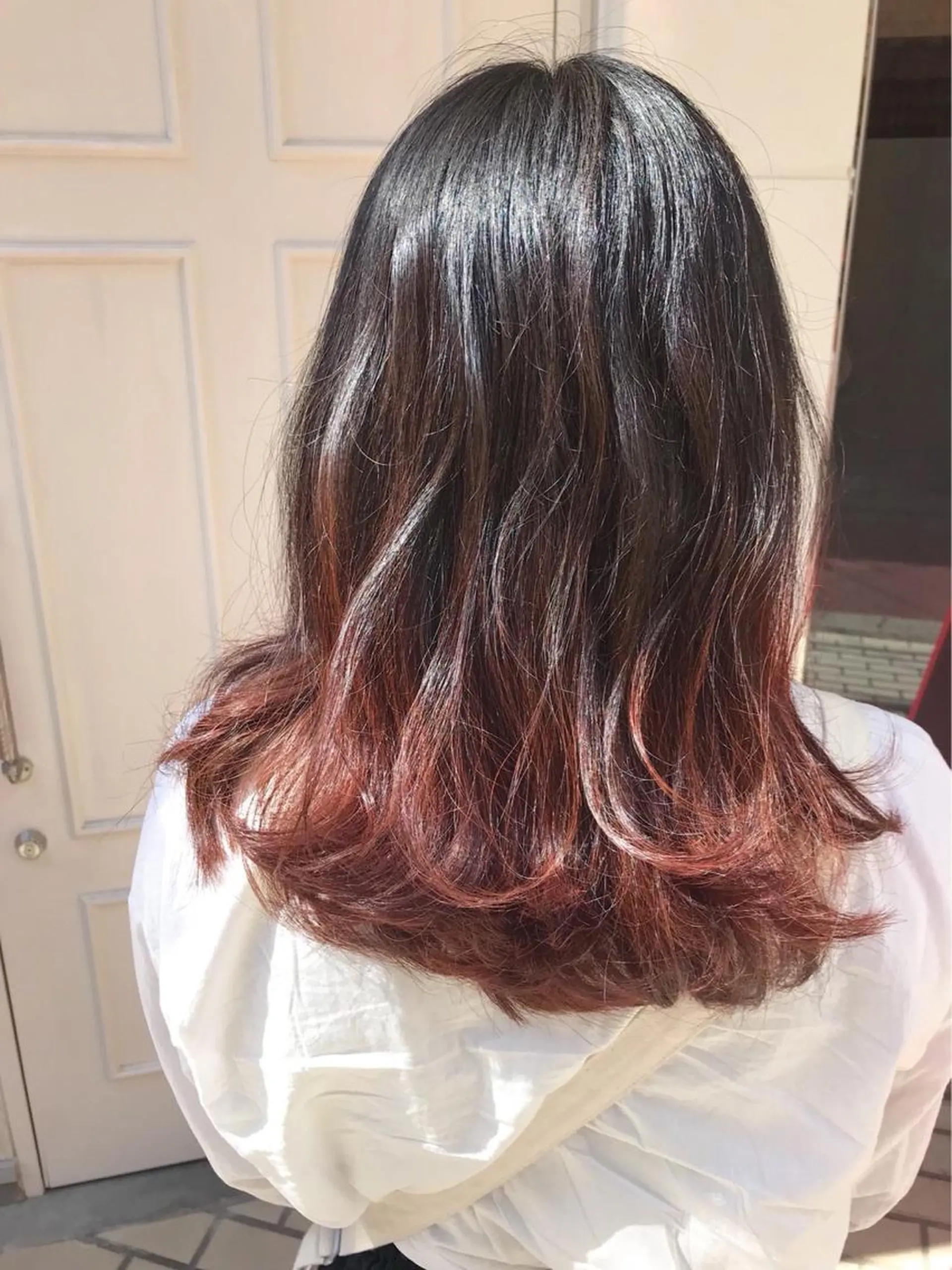 ミディアム カラー グラデーションカラー レッドカラー 🫟Blanco🫟 Color&Careのヘアスタイル