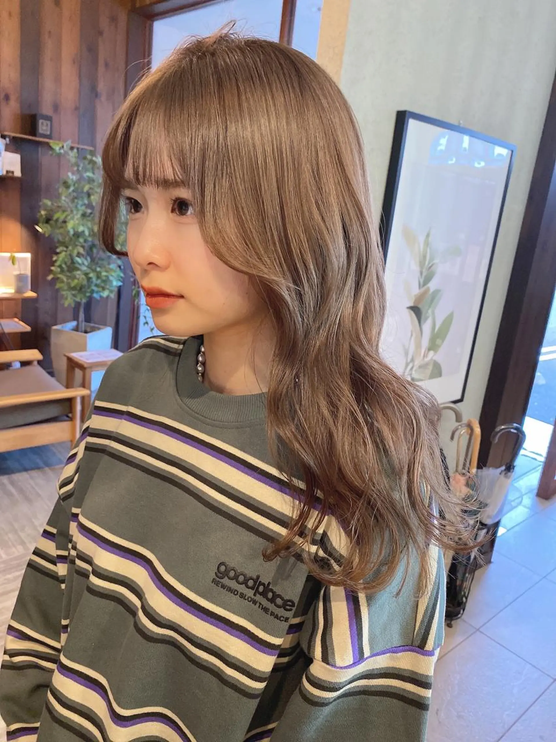 セミロング ヘアカラー 具志 正太のヘアスタイル
