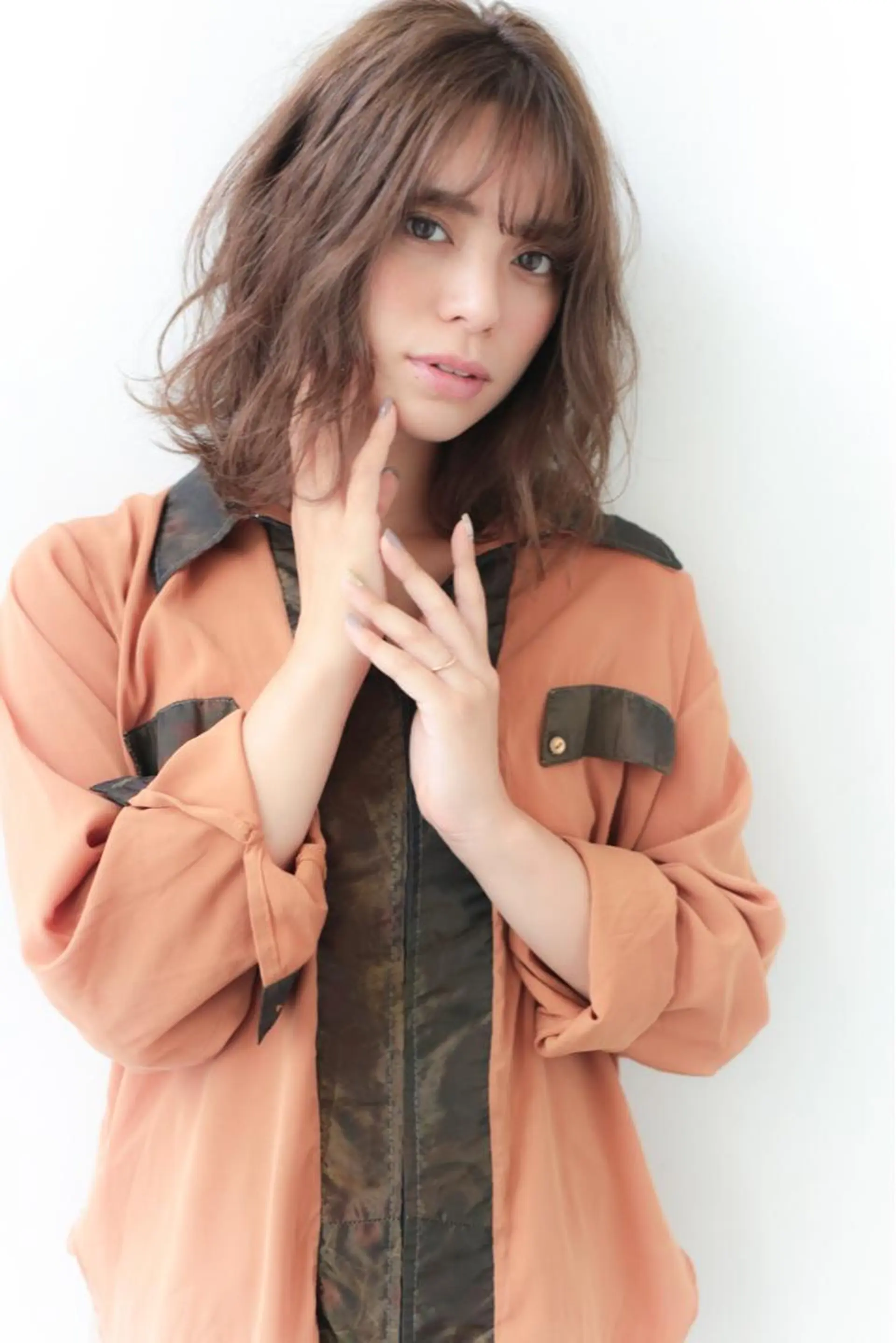 ミディアム 西川 仁のヘアスタイル