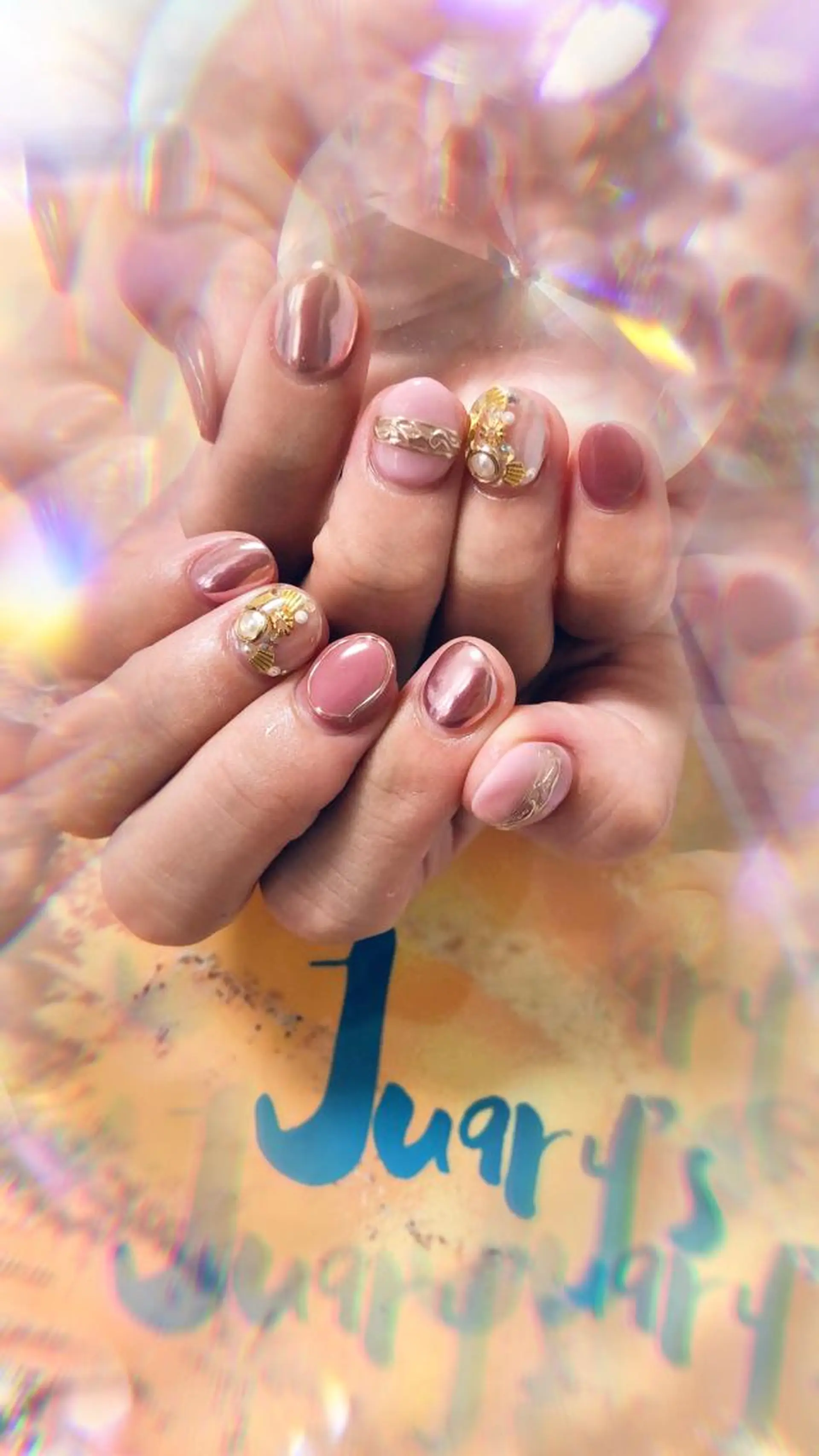 ショート カラー キッズ ネイル マツエク・マツパ ハンドネイル ハンドケア 💎ビューティサロン 湘南 RIRAN💎のネイルデザイン