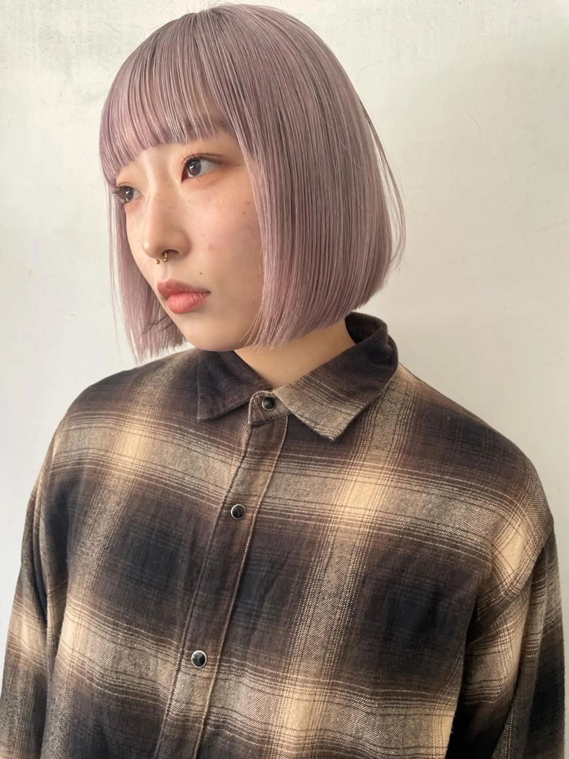 ショート カラー ヘアアレンジ ピンクカラー ボブ カット ヘアカラー トリートメント 丸山渉/パーマ エフェクトブリーチのヘアスタイル