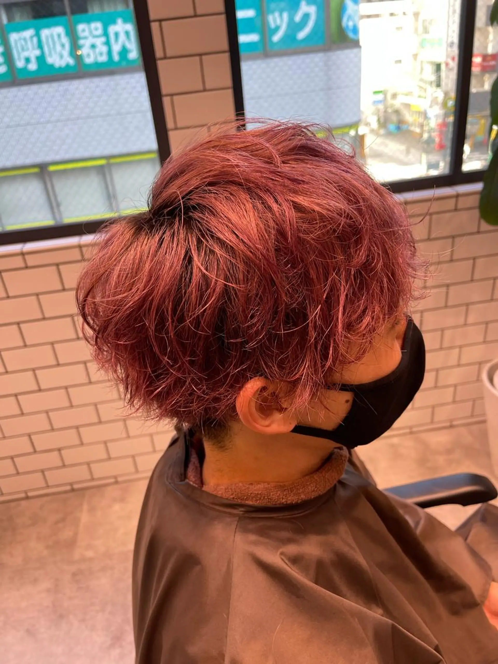ショート カラー メンズ メンズパーマ/ スパイラル　渡邉凌のヘアスタイル