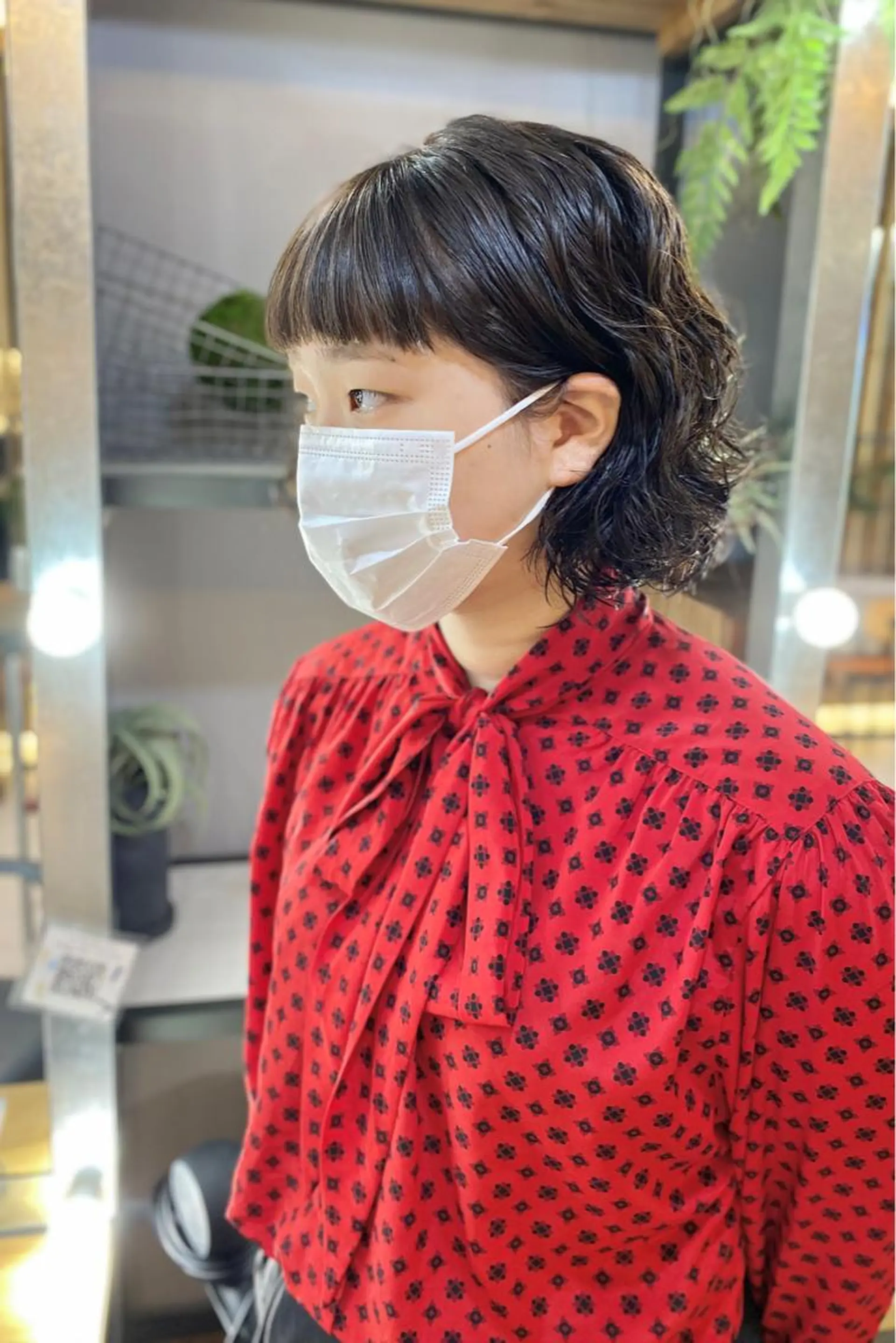 ミディアム パーマ 菊地 紗矢のヘアスタイル