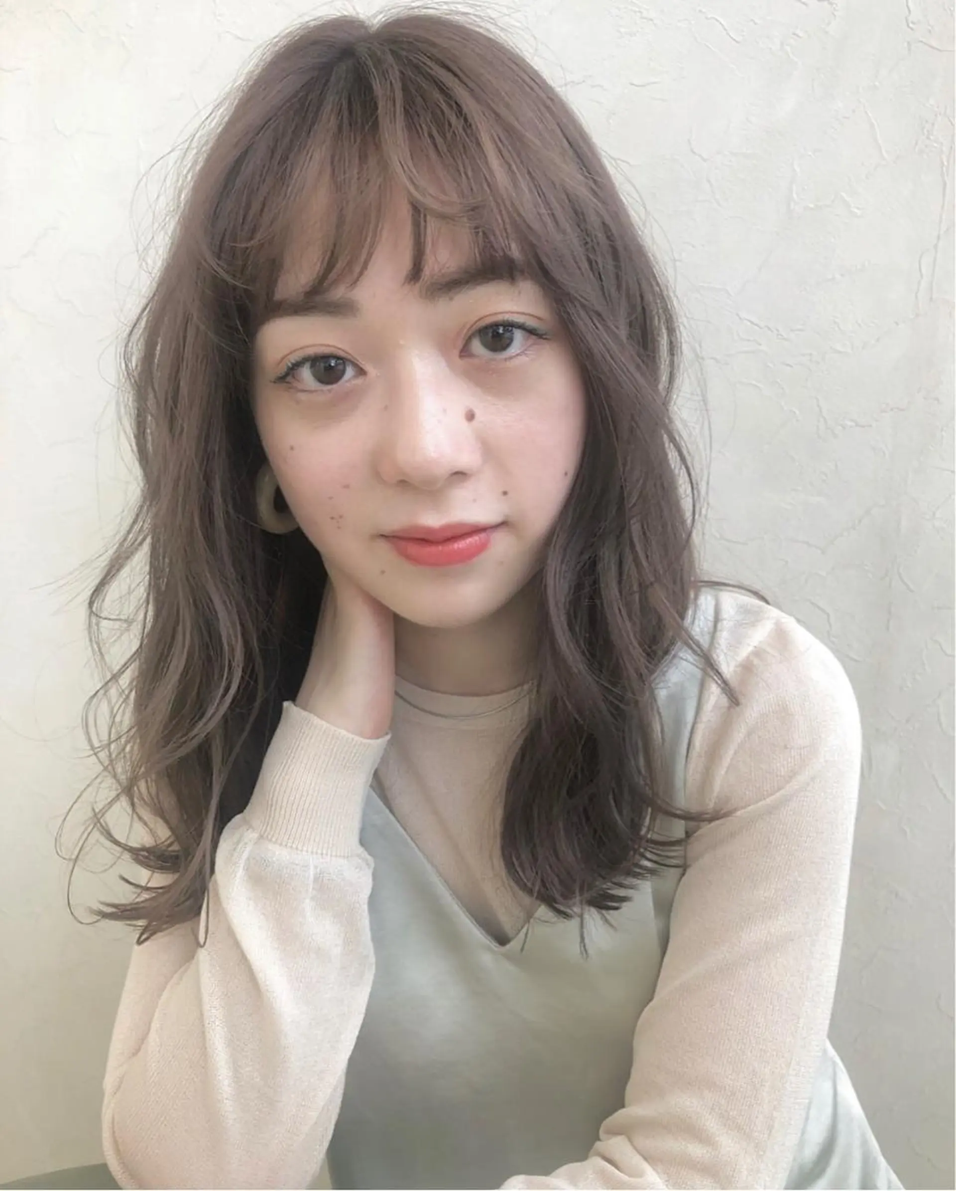 セミロング カラー nakahara madokaのヘアスタイル