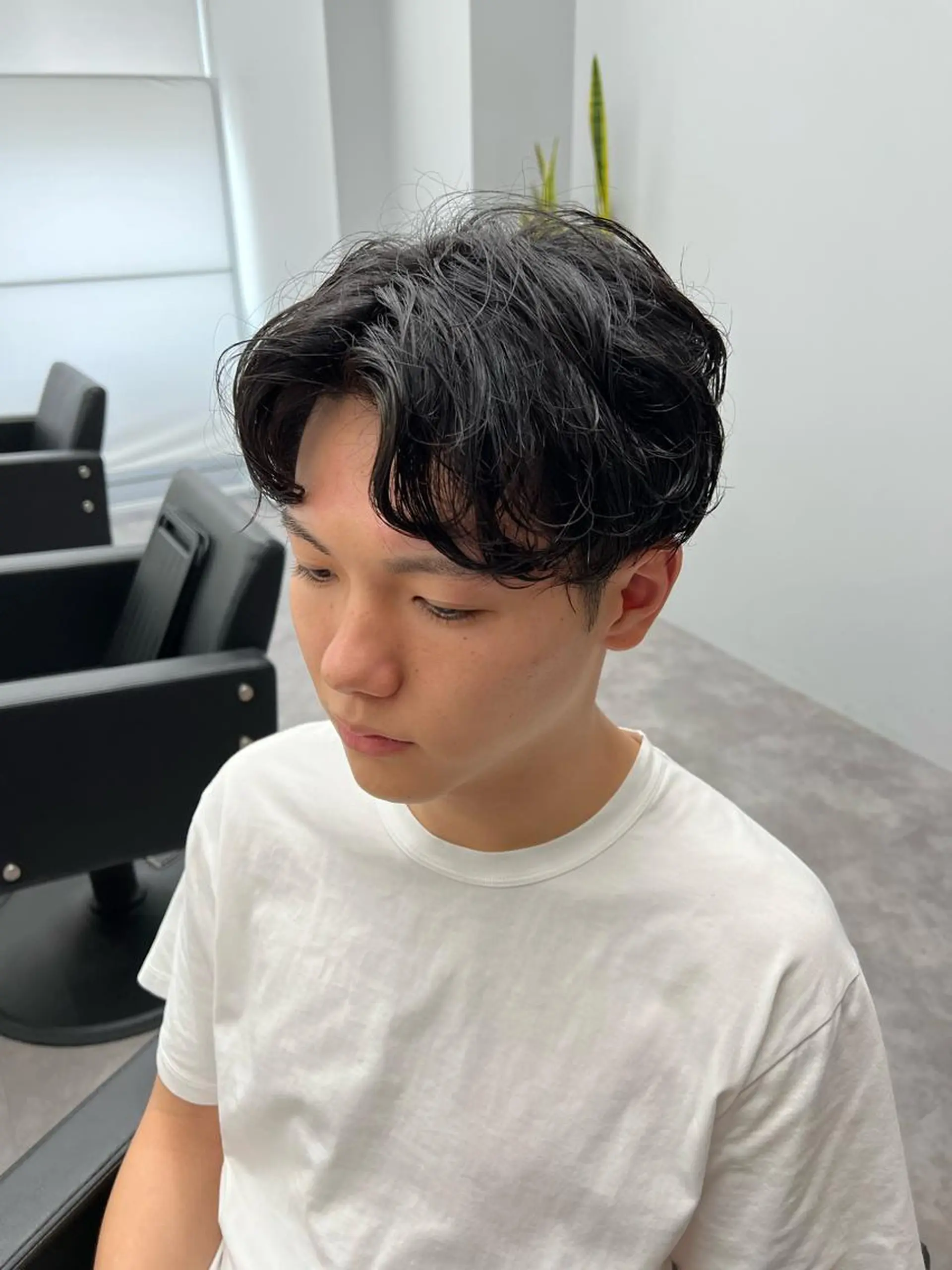 ショート パーマ メンズ 【曲がる縮毛矯正】 モデル募集🙋カツヤのヘアスタイル