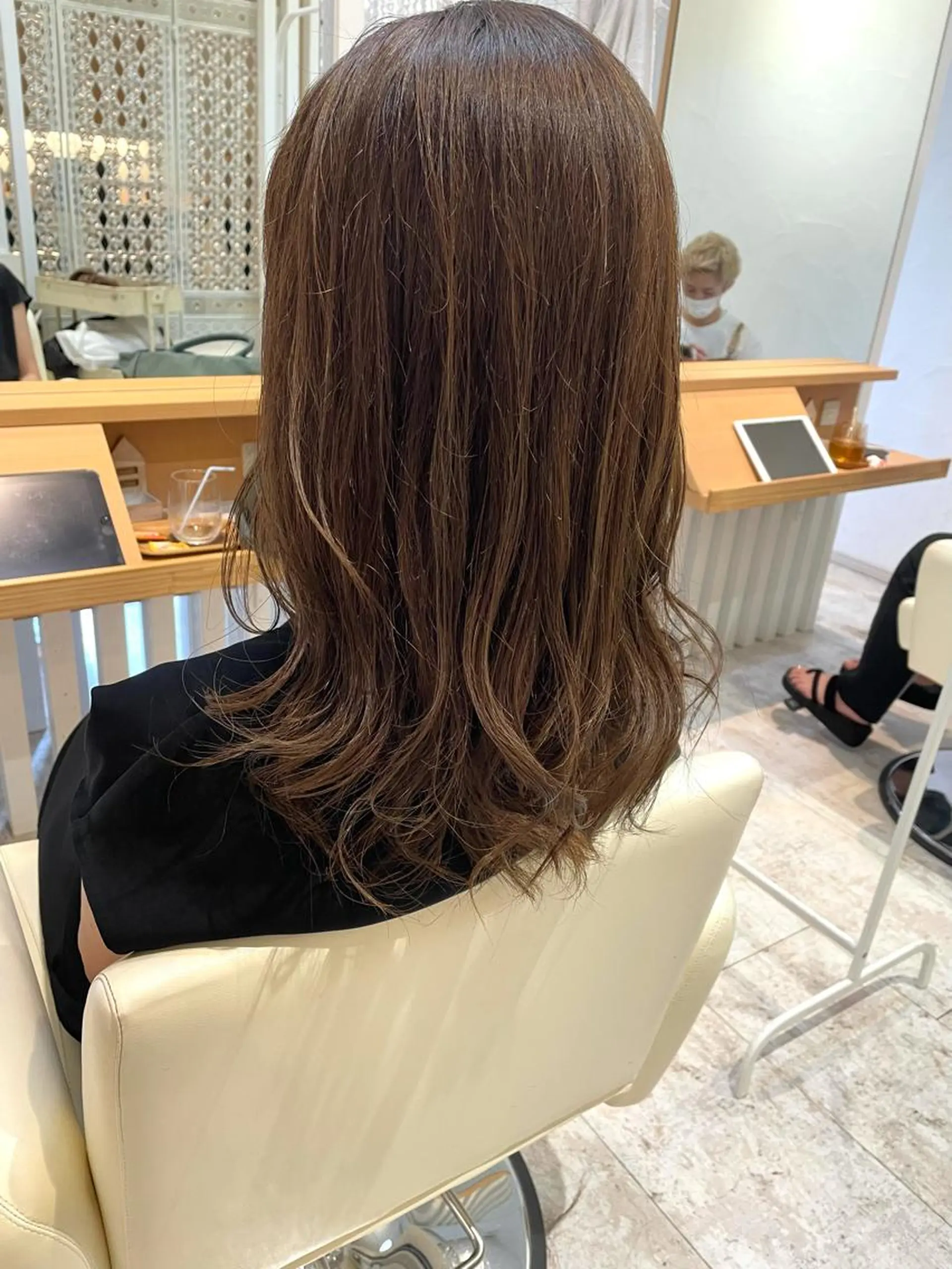 セミロング カラー ブラウンカラー オリーブブラウン カット ヘアカラー トリートメント ヘッドスパ 北九州美容室 🕊️わかな✂︎のヘアスタイル