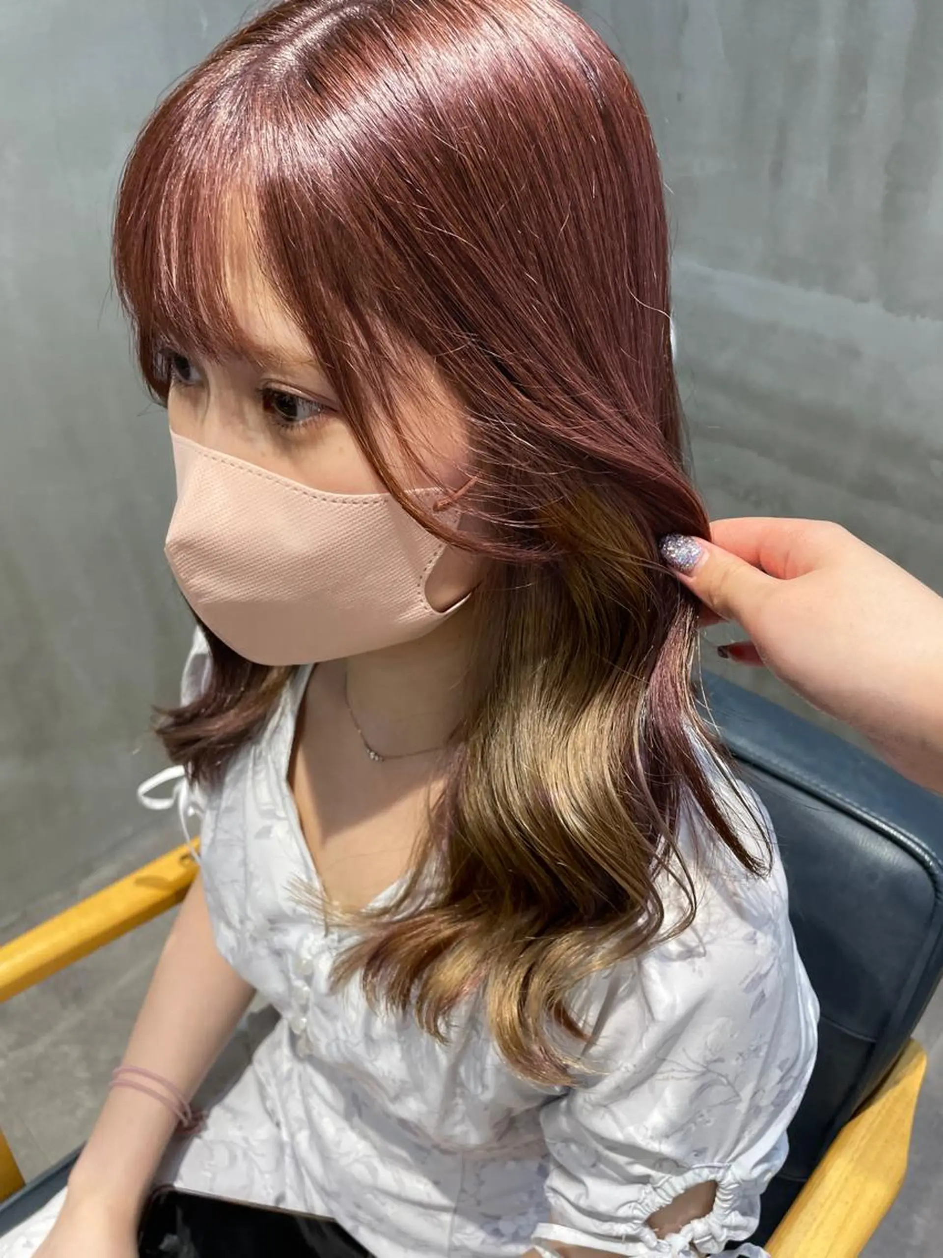 ロング カラー ヘアカラー トリートメント newi梅田🫧韓国 ヘア🫧sakiのヘアスタイル