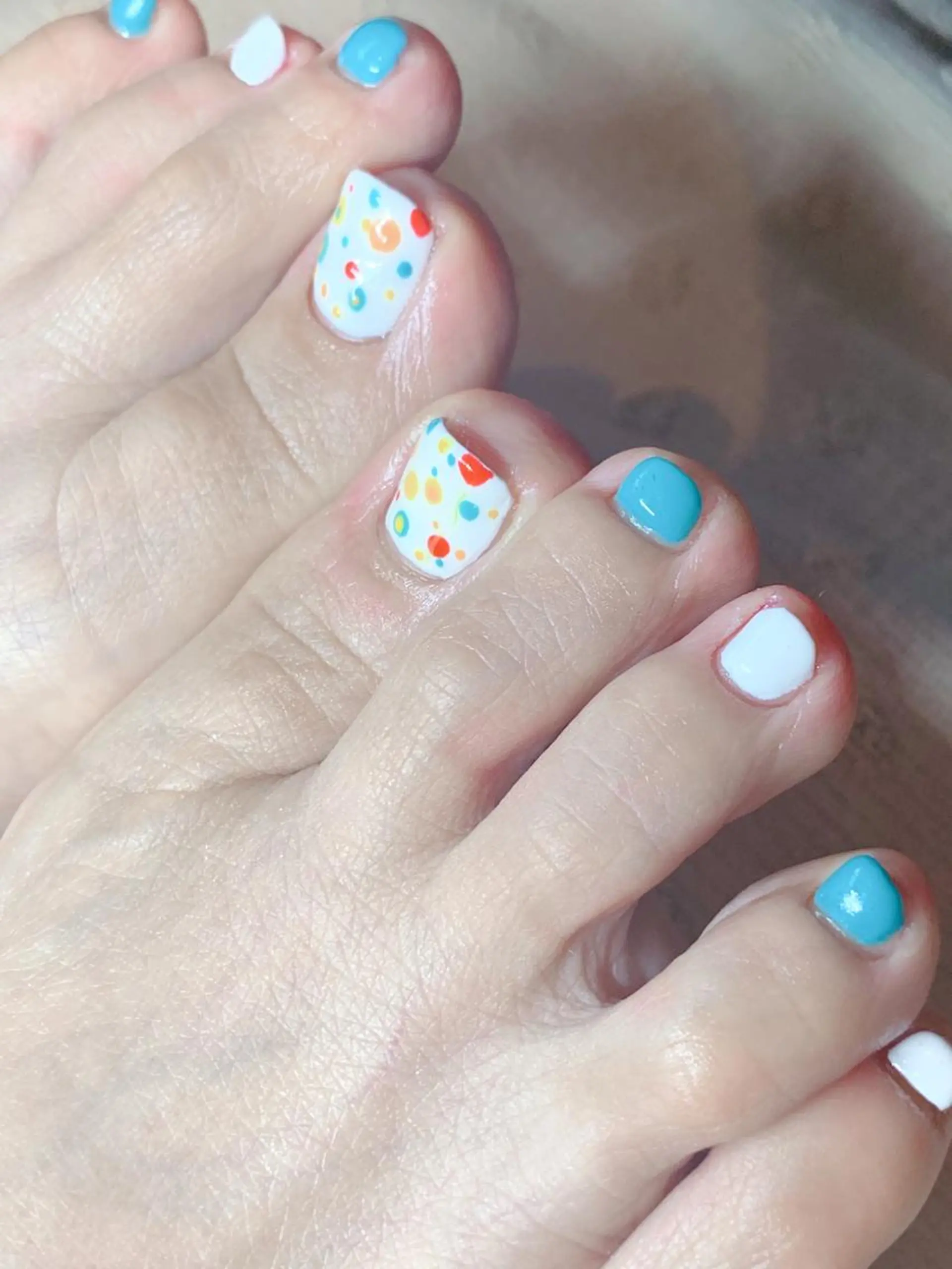 ショート ネイル フットネイル Nail_Aroma KOKOのネイルデザイン