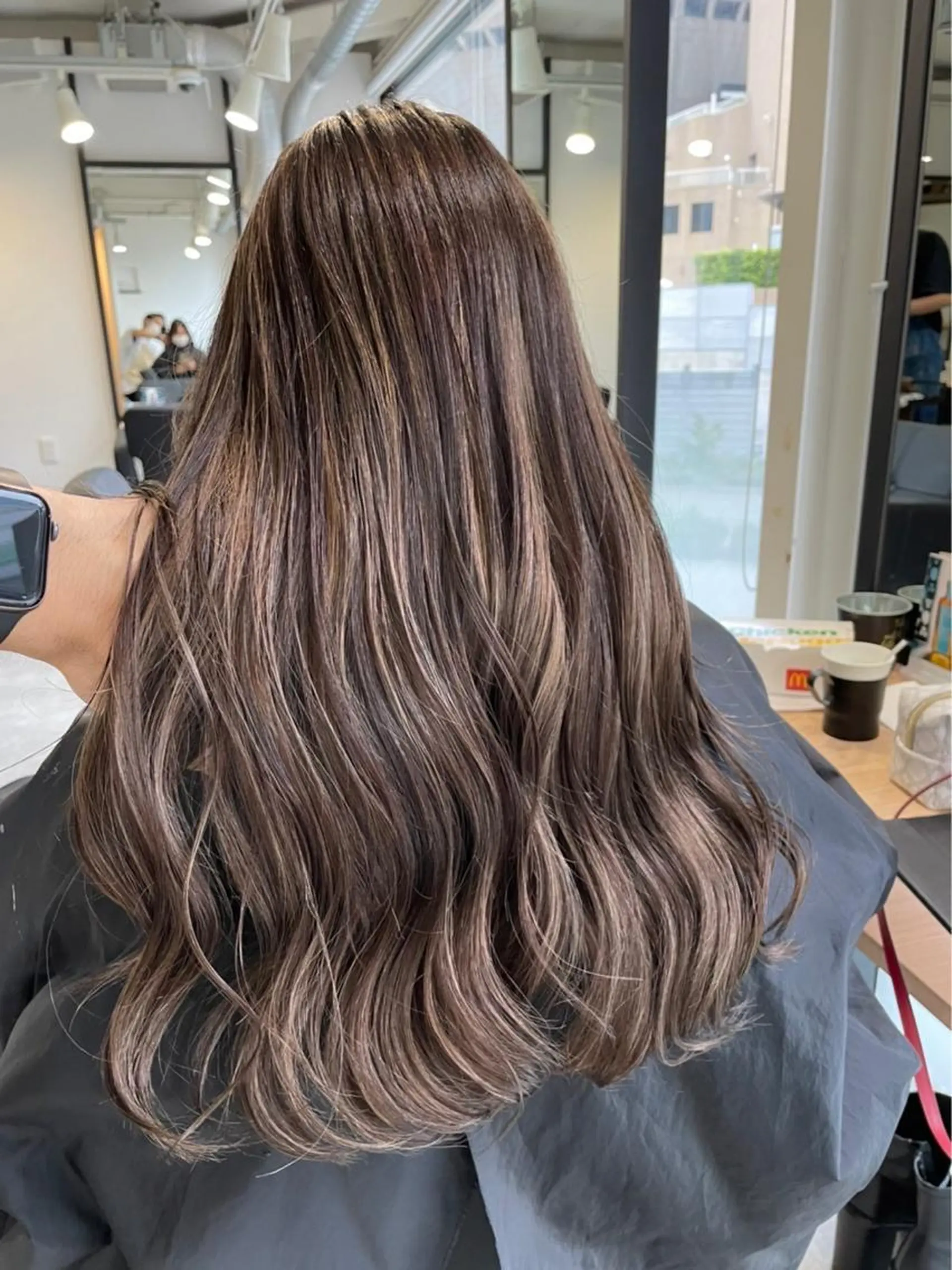 セミロング カラー ハイライトカラー 3Dハイライト ハイライト ヘアカラー トリートメント ✂️大門 巧✂️ LAFF難波店のヘアスタイル