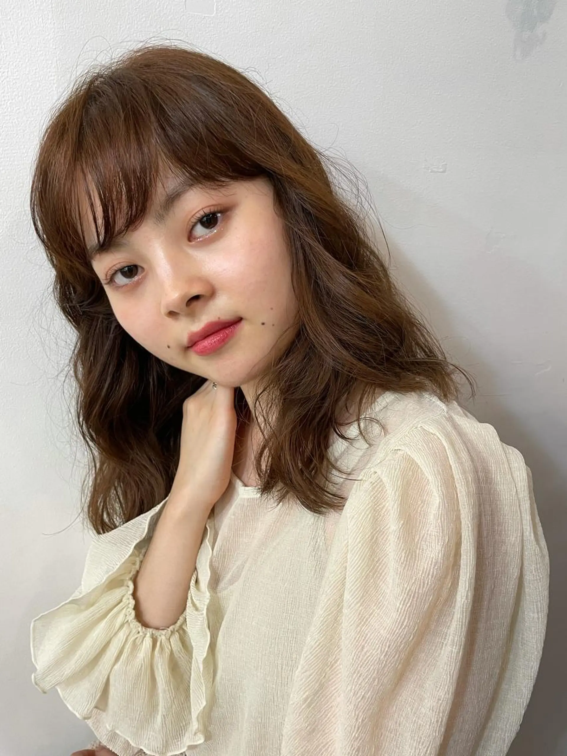 セミロング カラー 顔周りカット ツヤ美髪💐 髪質改善/高山愛来のヘアスタイル