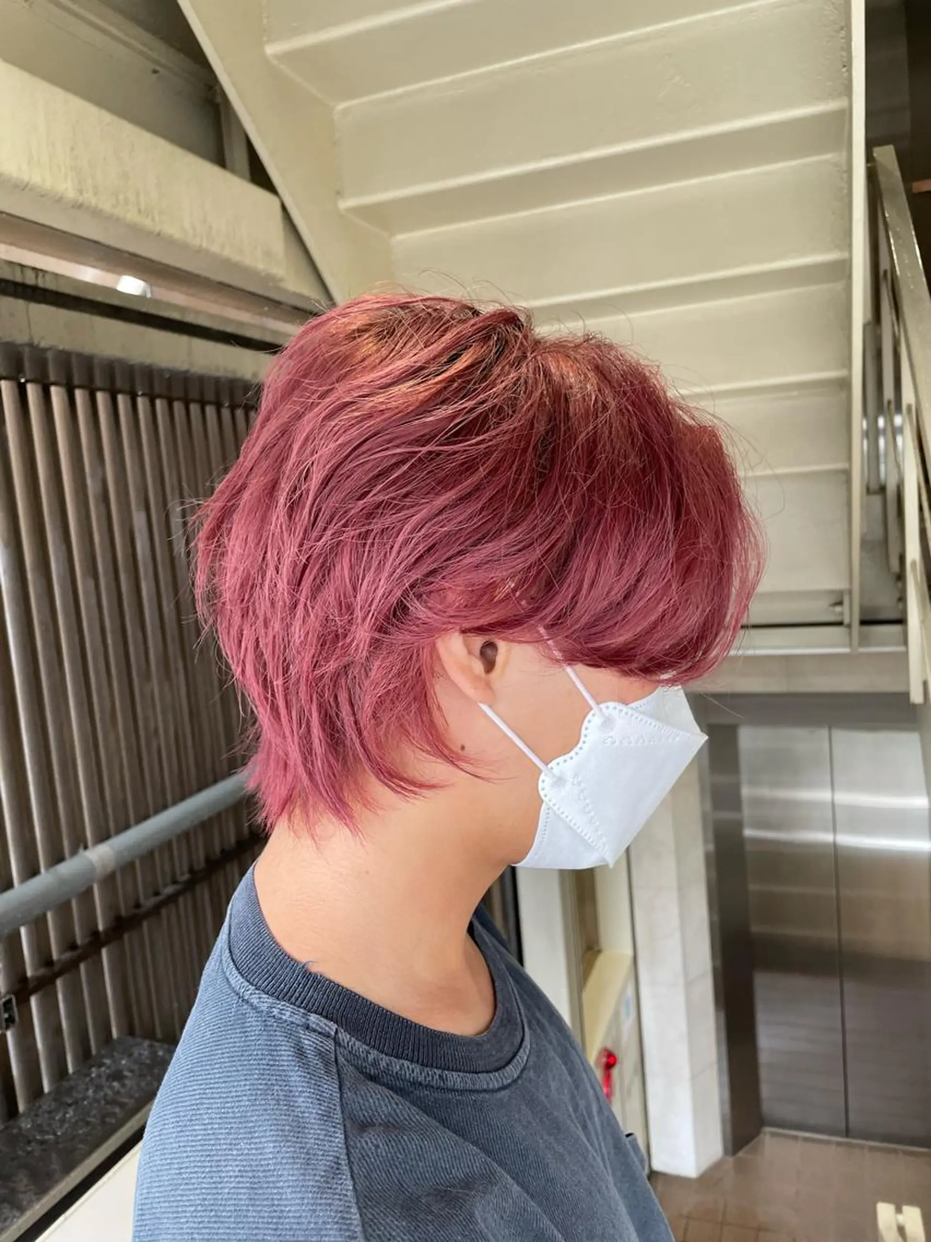 ショート 顔まわりレイヤー 韓国風ヘア レイヤーカット ローレイヤー 縮毛矯正 カット ヘアカラー トリートメント Masena所属・【必ず似合わせます】 川口航平のヘアスタイル