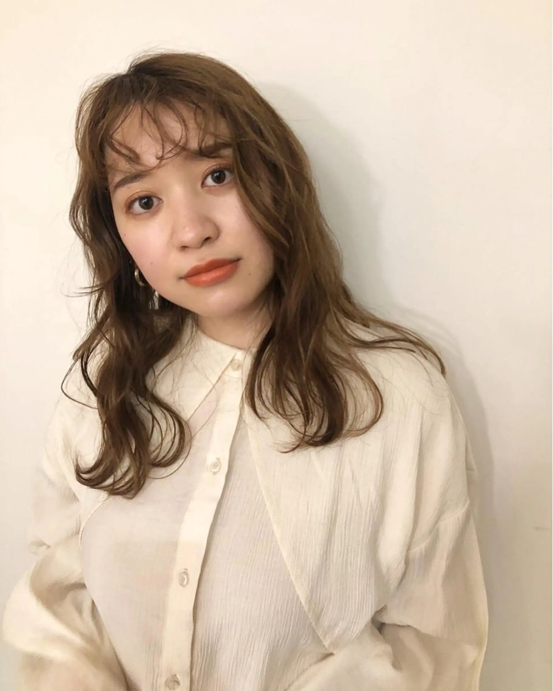 セミロング カラー ベージュカラー お顔まわりカット/ 暖色カラー🍑Amiのその他イメージ