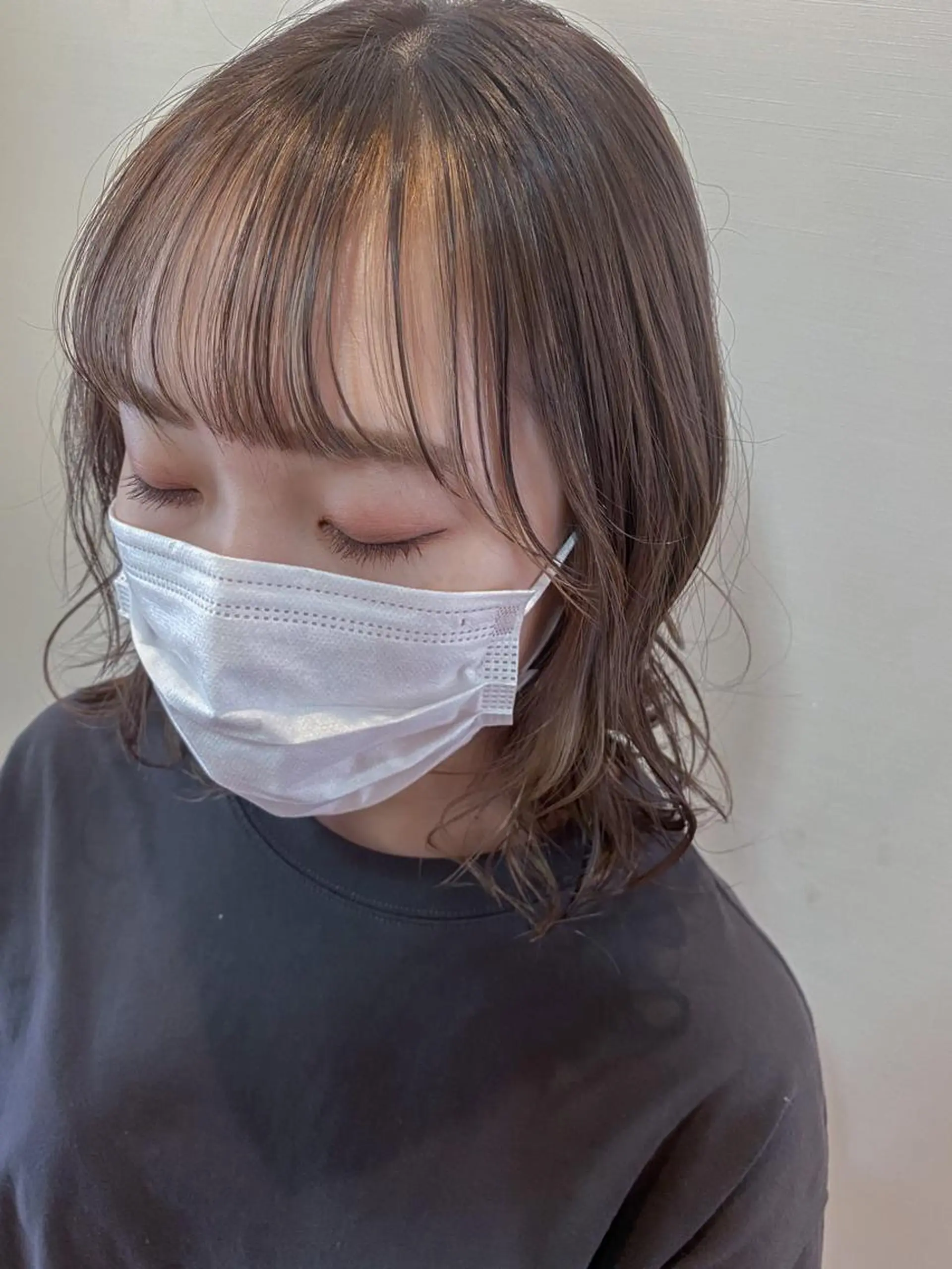 ミディアム カラー カット ヘアカラー トリートメント ✴︎ヒラガカナ✴︎ ECLAT HAIRのヘアスタイル