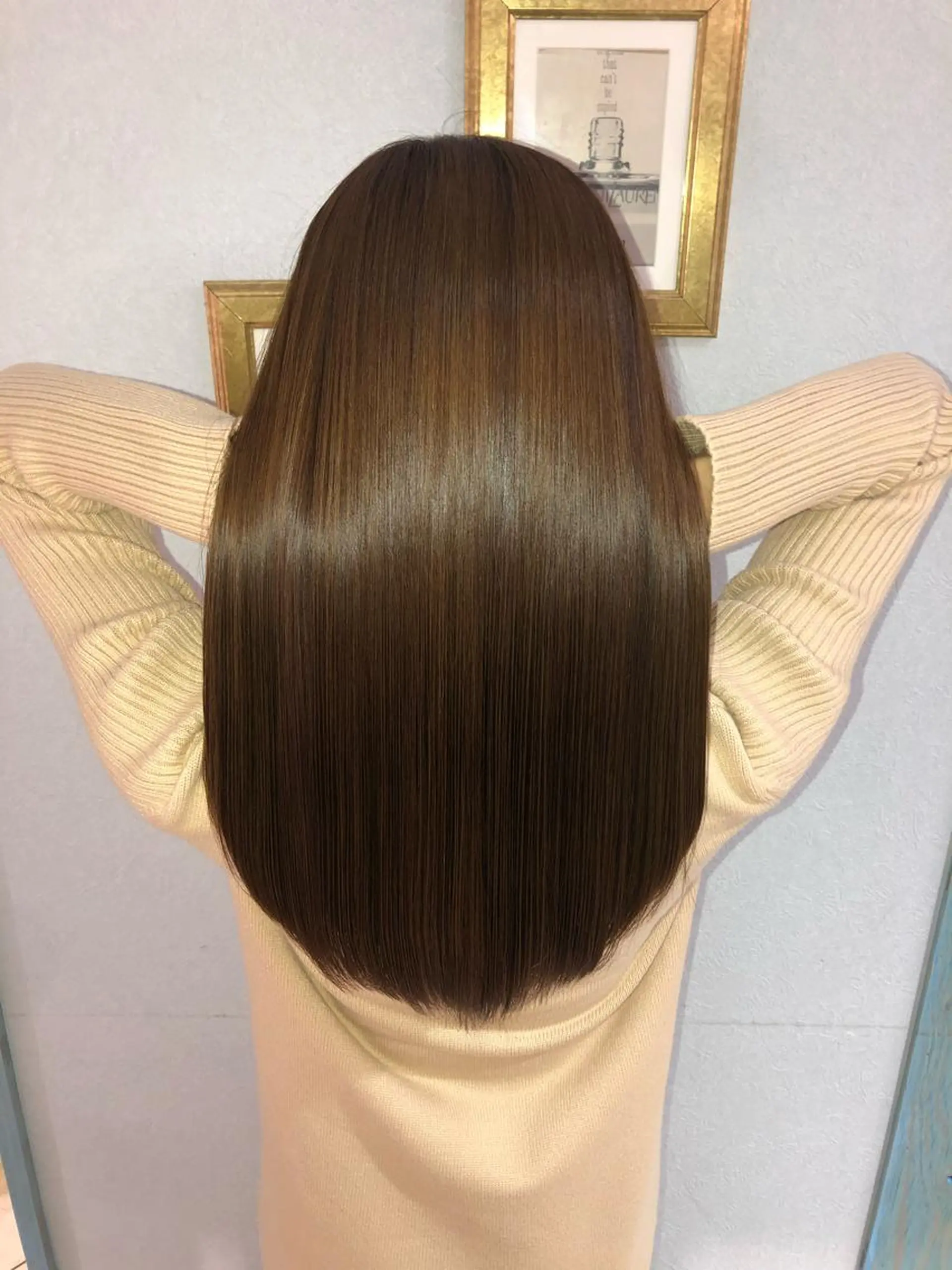 ロング トリートメント ヘアカラー トリートメント 髪質改善　縮毛の達人 矢井由真のヘアスタイル