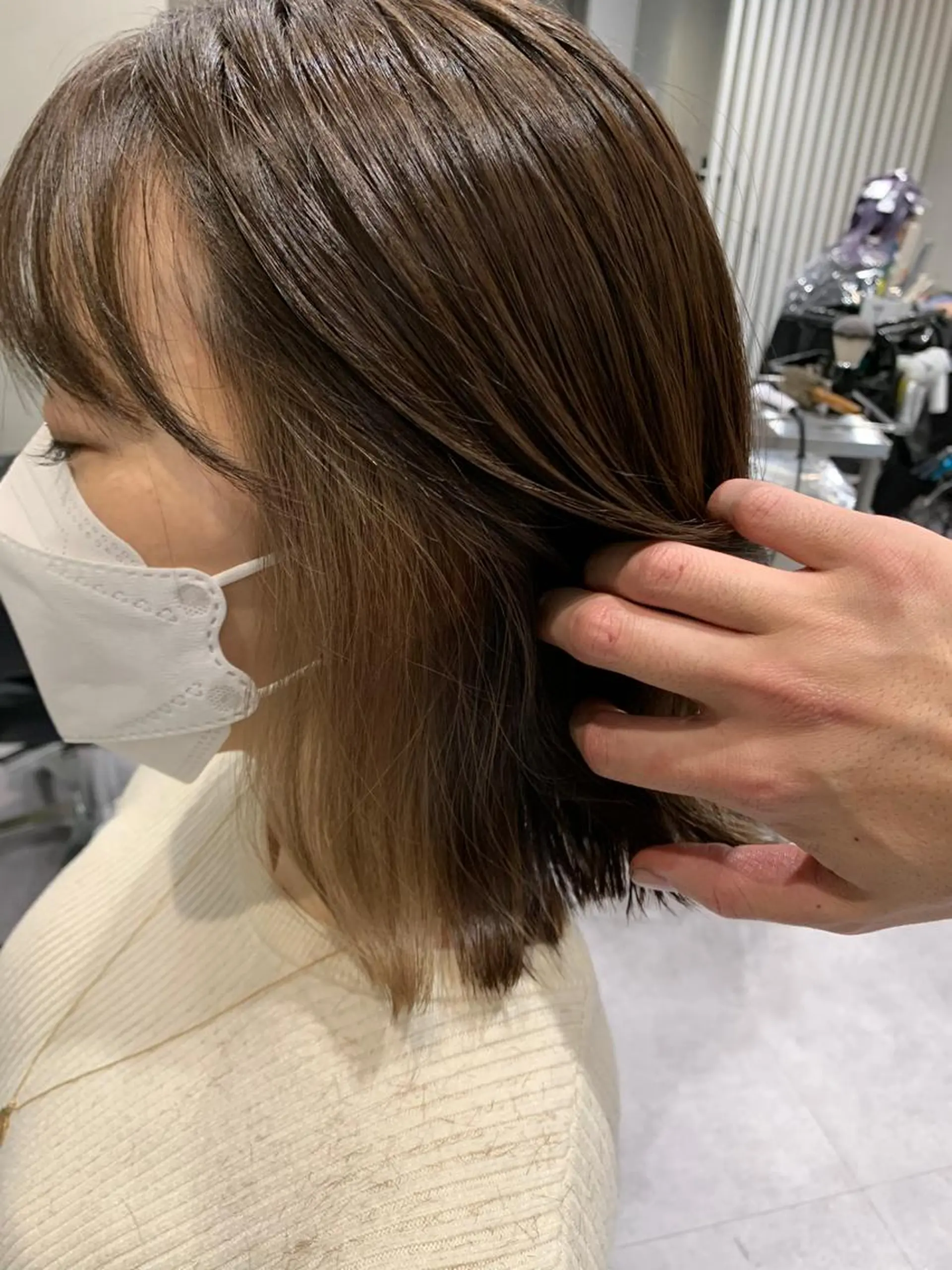 ミディアム カラー パーマ カット ヘアカラー トリートメント 🌈艶髪/髪質改善 新宿itouのヘアスタイル