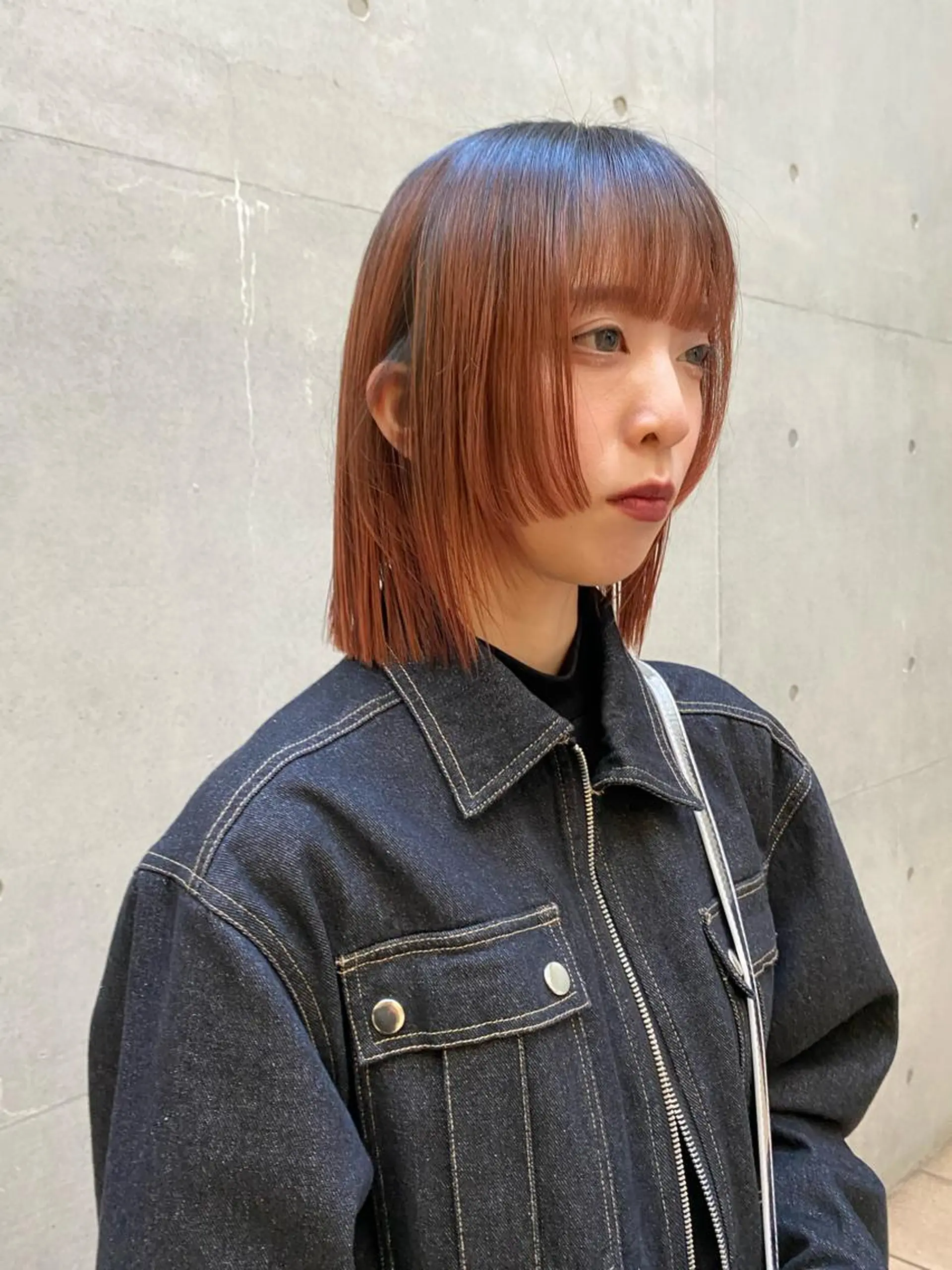 ミディアム カット トリートメント パーマ、髪質改善 菊地美月のヘアスタイル