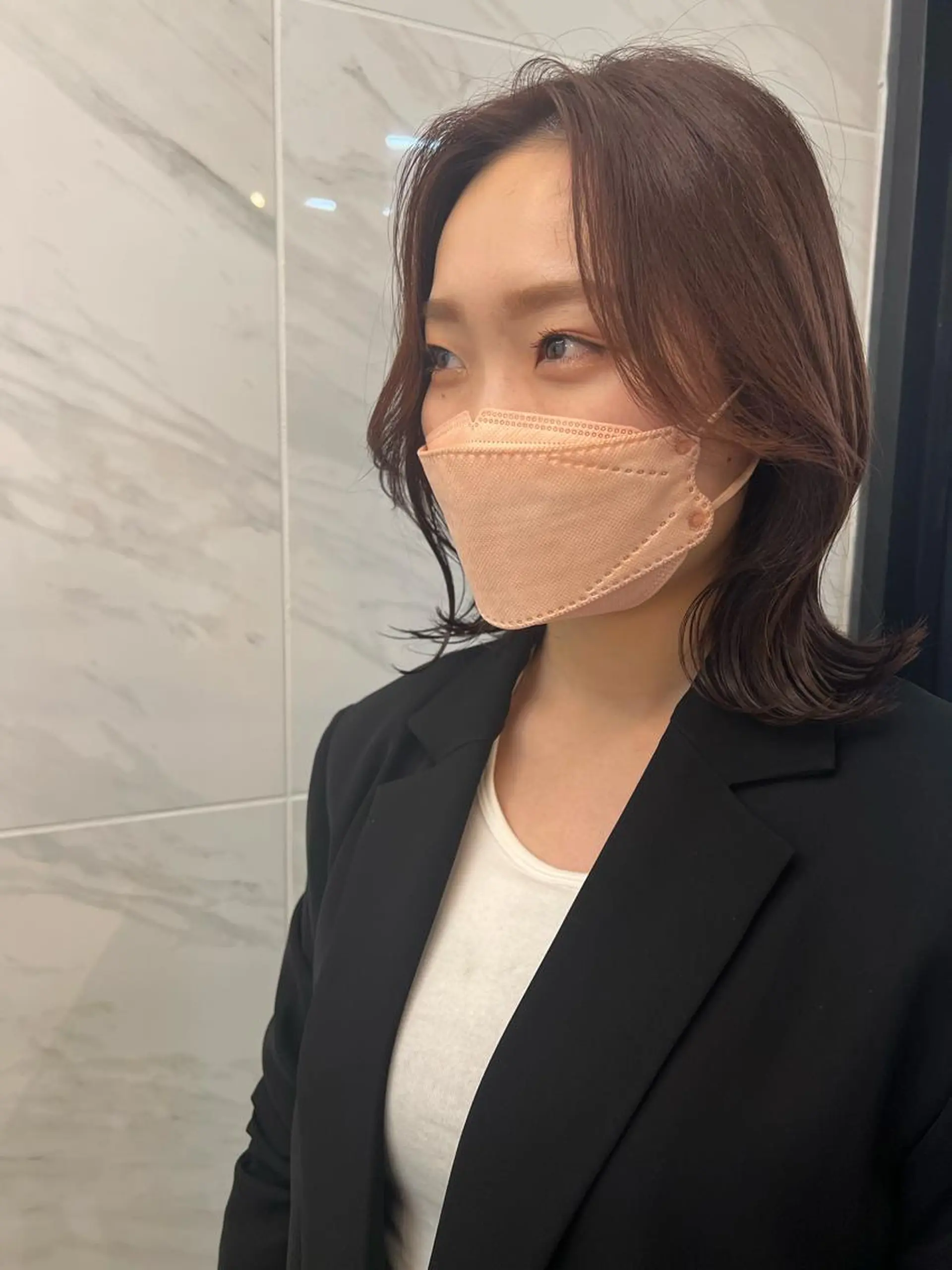 ミディアム 韓国風ヘア カット ヘアカラー 🩶韓国/似合わせ/ さわ🩶のヘアスタイル