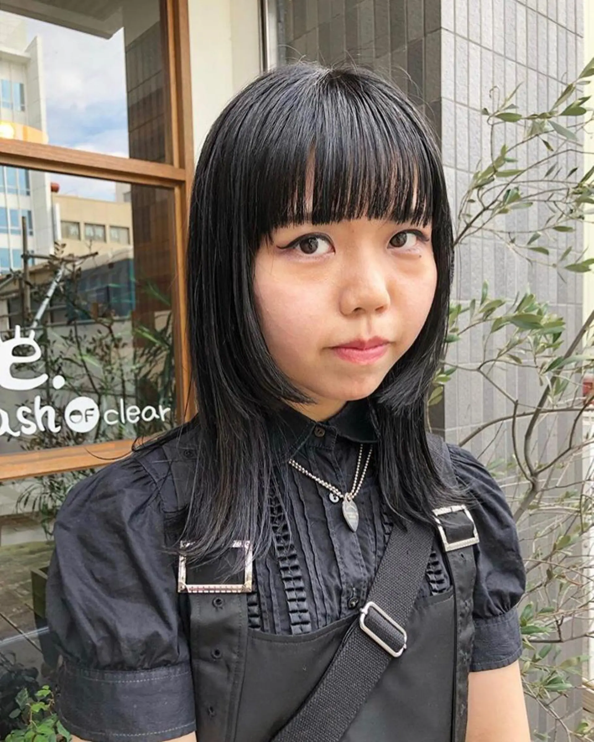 ミディアム クロスパーマ× 透明感カラー✂︎のヘアスタイル