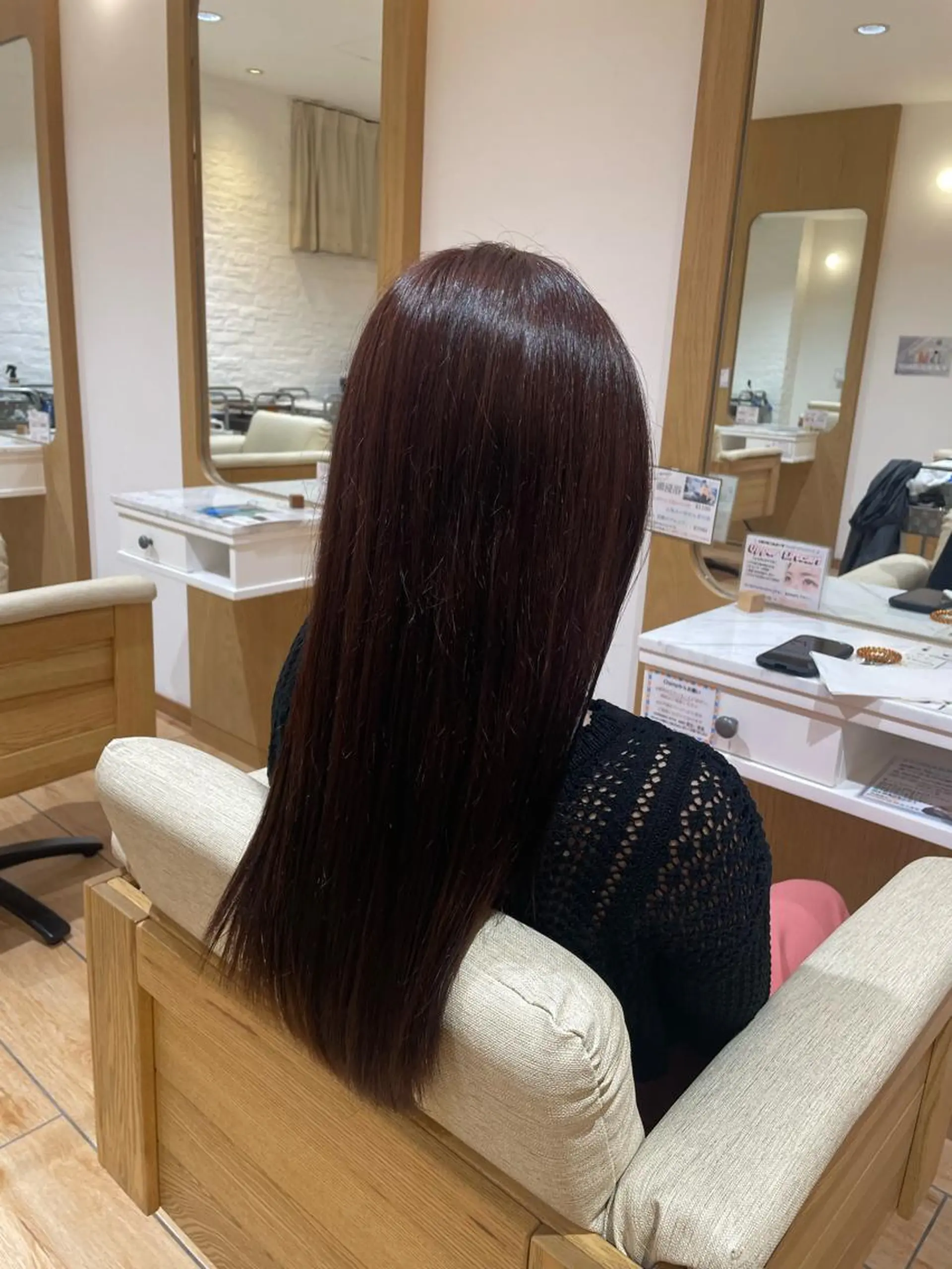 ロング カラー レッドカラー トリートメント 山本ゆう/champ /瓢箪山美容室のヘアスタイル