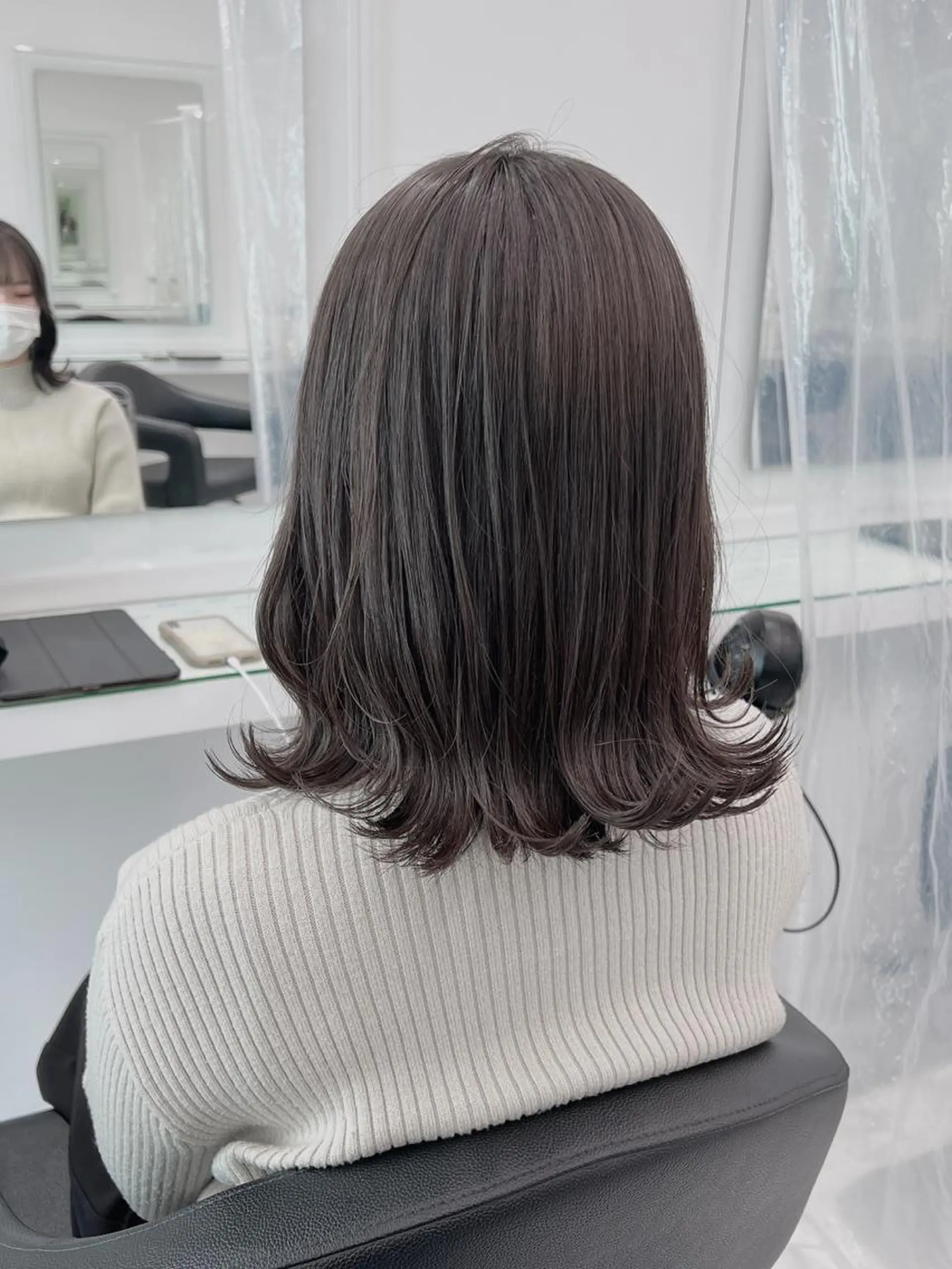 ミディアム カラー ヘアアレンジ ヘアカラー トリートメント ヘアセット ♡透明感カラー♡ NAOKIのヘアスタイル