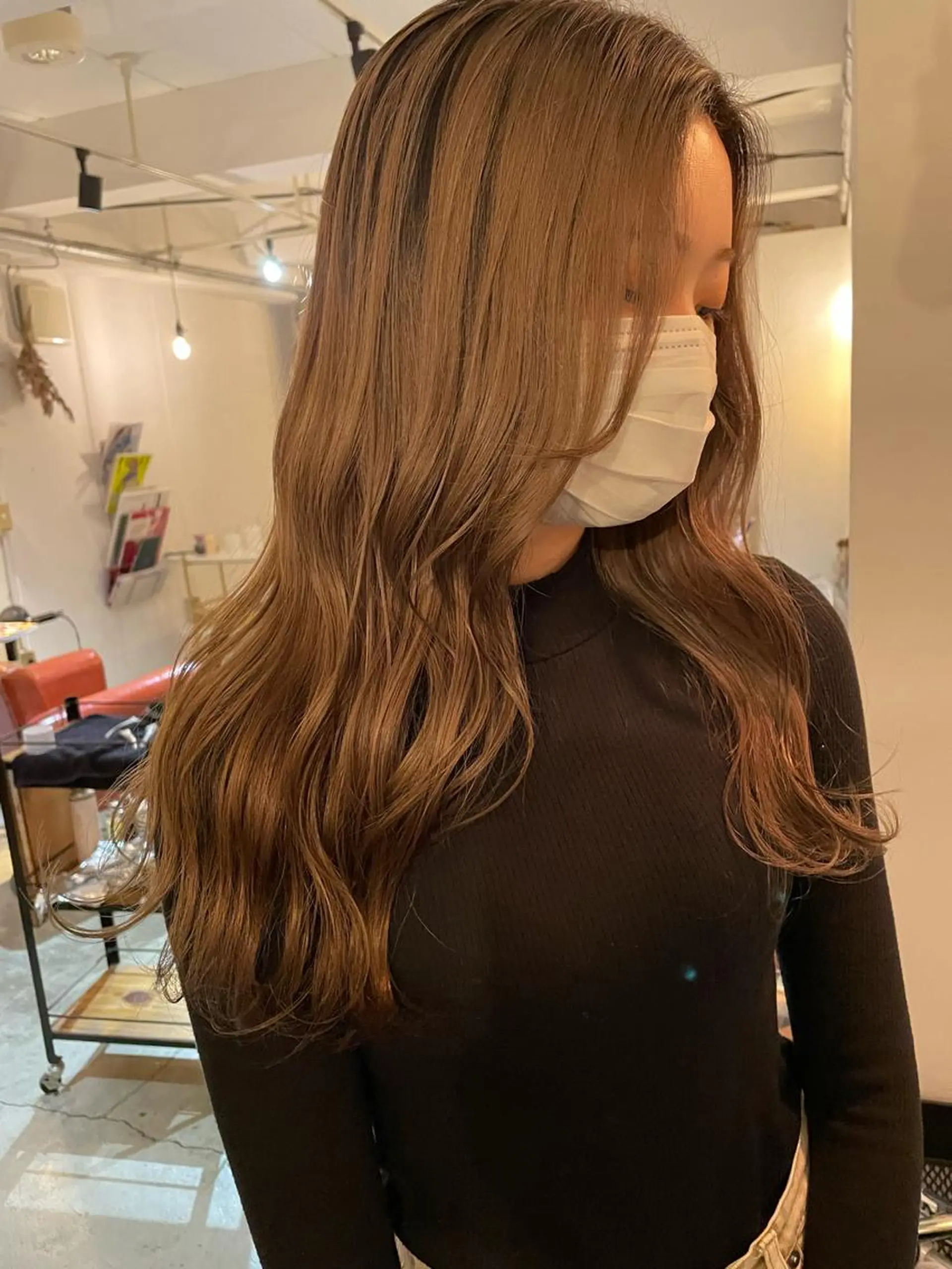 ロング カラー ヘアカラー 京都美容師 塩のヘアスタイル