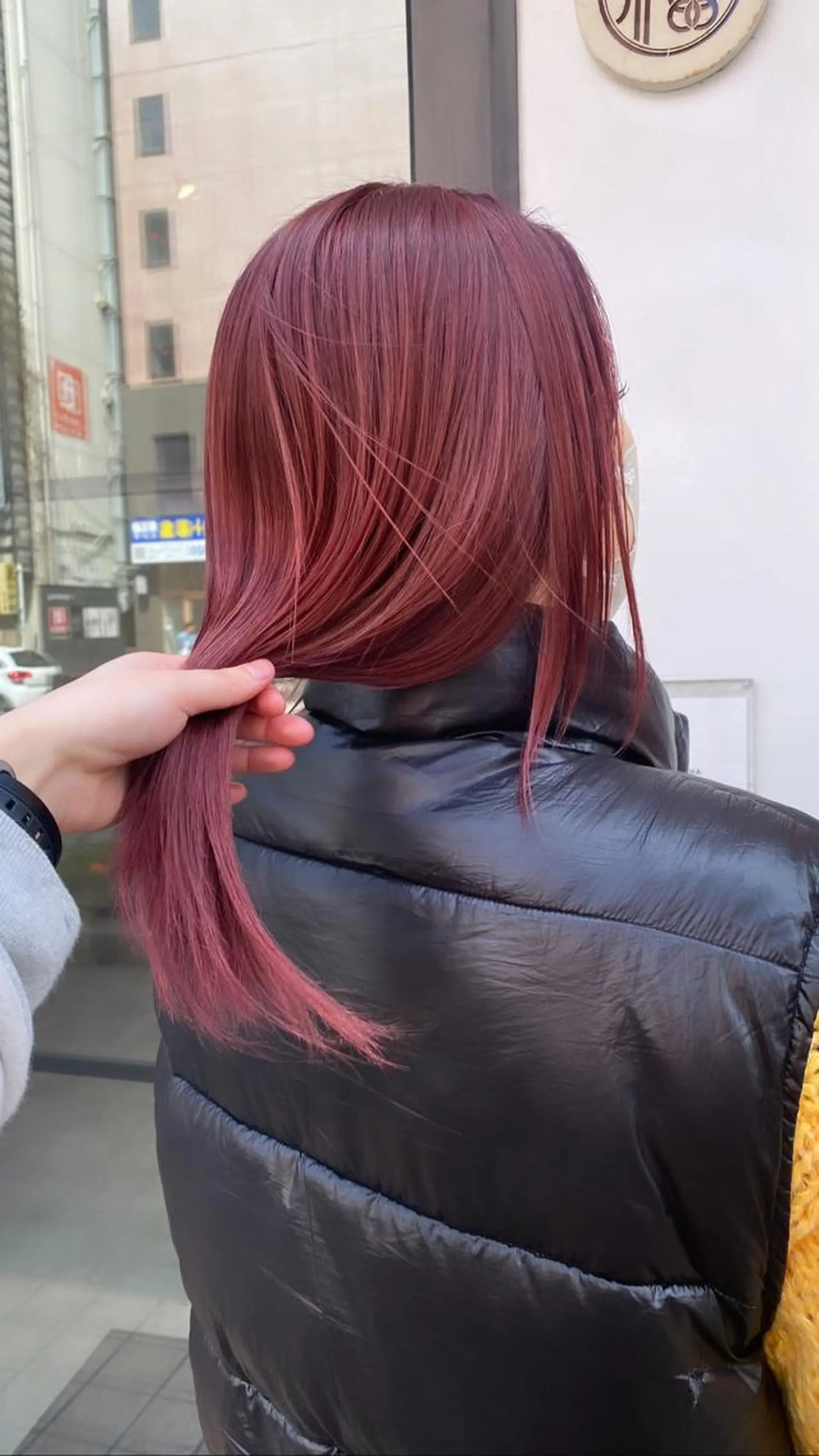 セミロング カラー ヘアカラー RURI韓国ボブ 🇰🇷タッセルボブのヘアスタイル