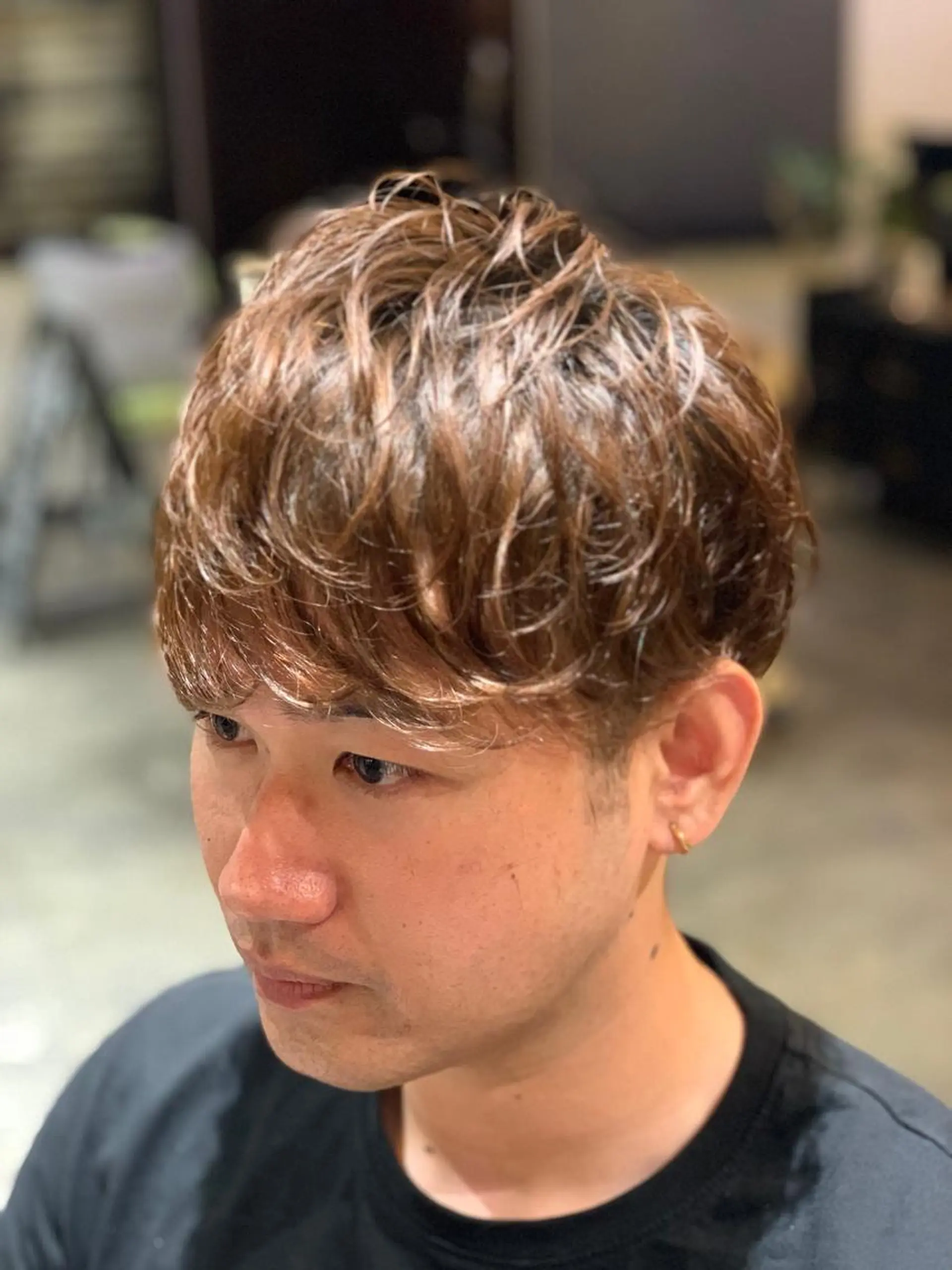ショート パーマ メンズ familiar BOND所属・佐々木陸斗 ショート&メンズのヘアスタイル