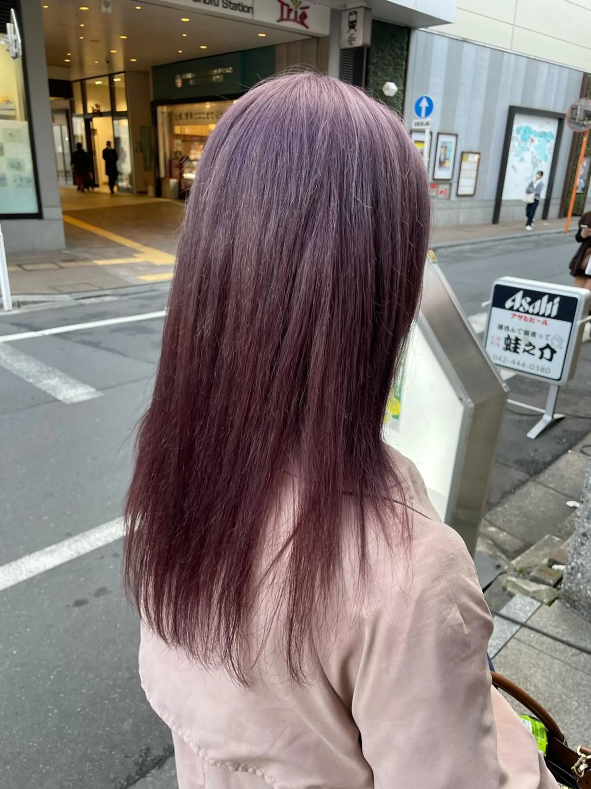 ロング ピンクラベンダー 🤍🩰中西 麻友🩰🤍のヘアスタイル