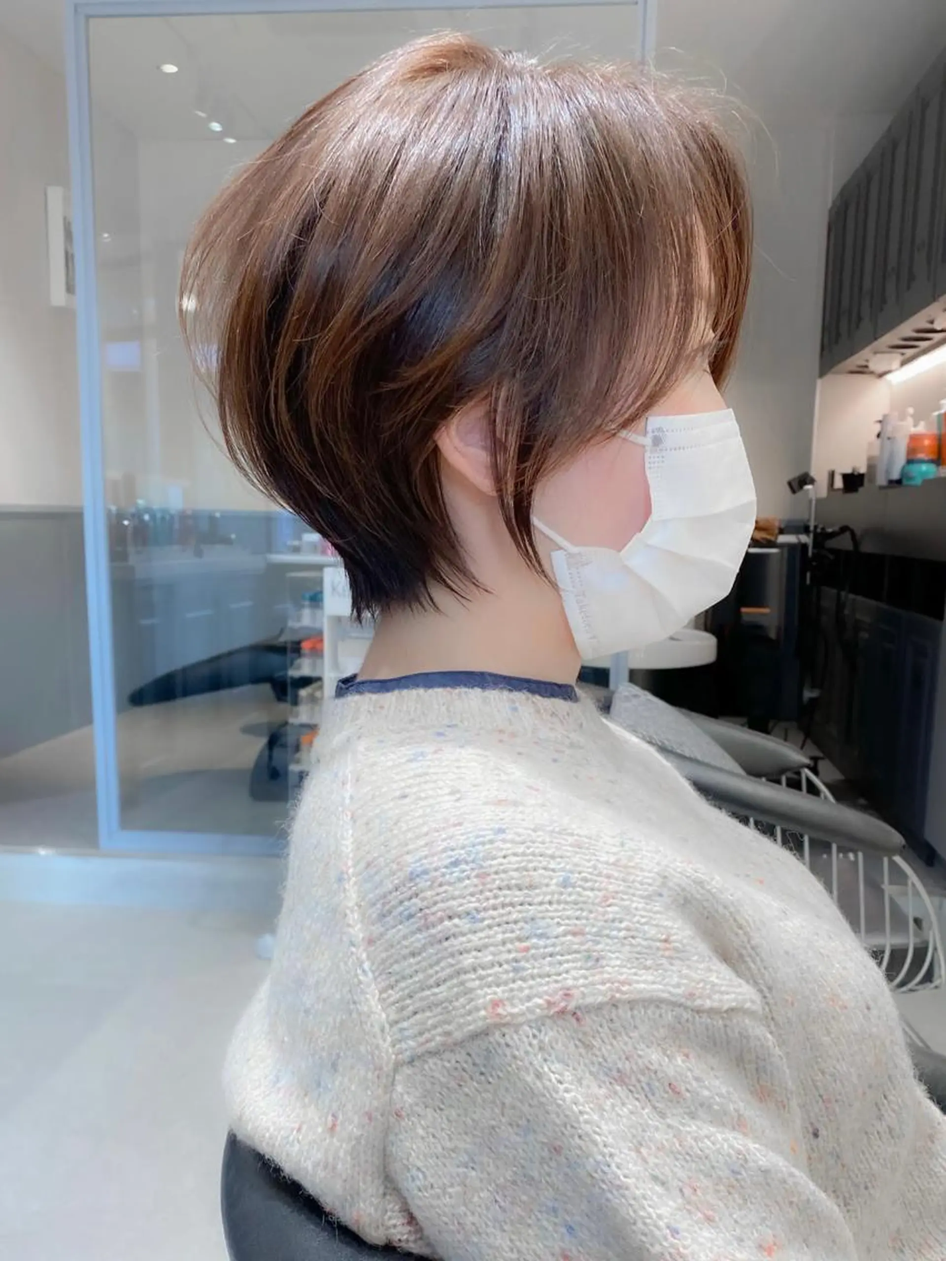ショート カラー ショートボブ ボブ ショートヘア カット トリートメント ショート ショートボブ斉藤航人のヘアスタイル