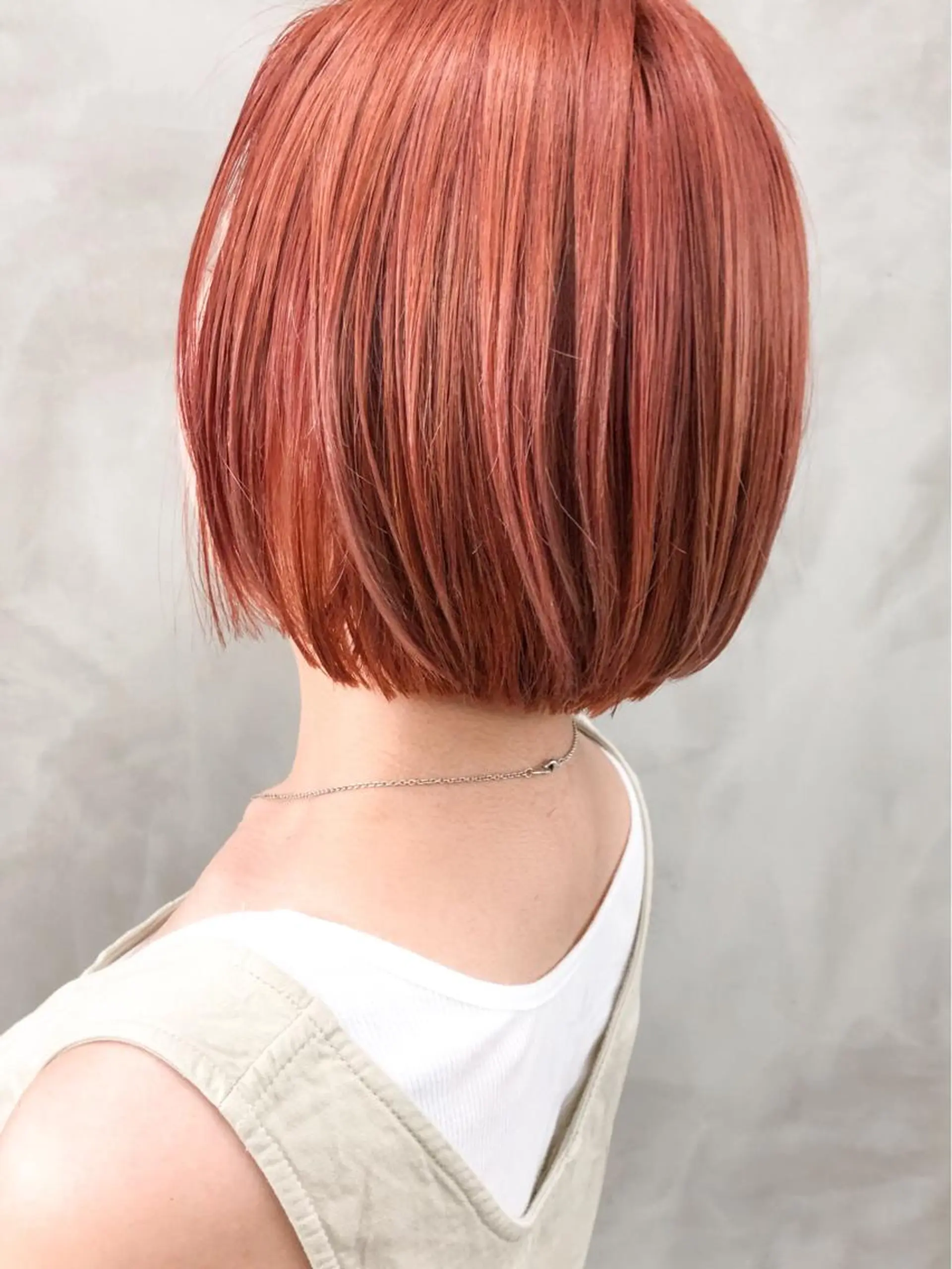 ショート カラー オレンジ ボブ カット ヘアカラー トリートメント ショート・ボブ 徳竹淳一のヘアスタイル