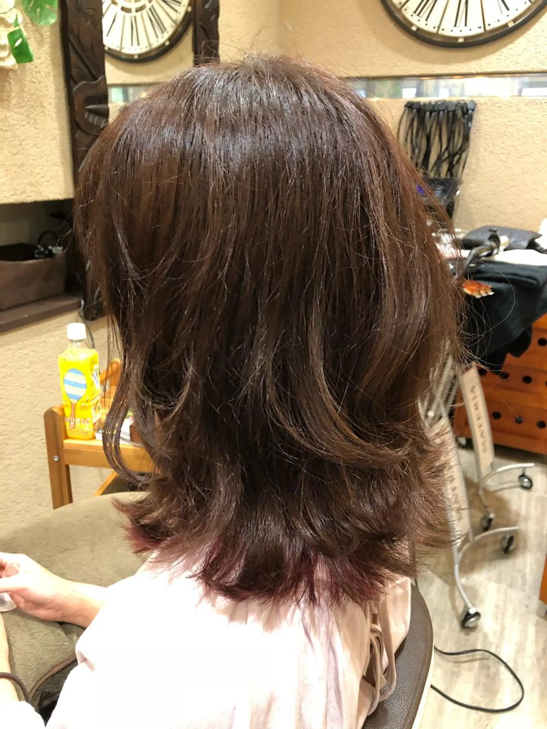 ミディアム カラー ヘアカラー トリートメント 森田 真由のヘアスタイル