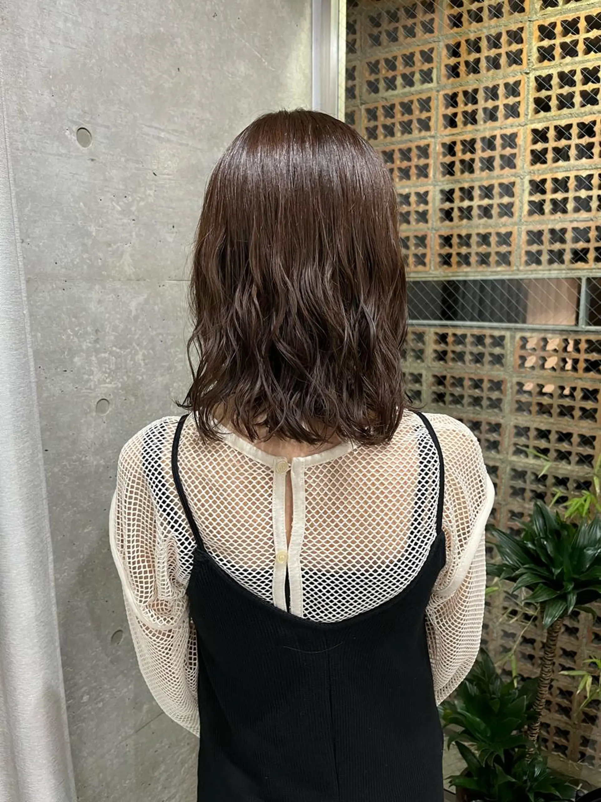 ミディアム パーマ カット ヘアカラー パーマ ロングパーマ木村 ボブパーマのヘアスタイル